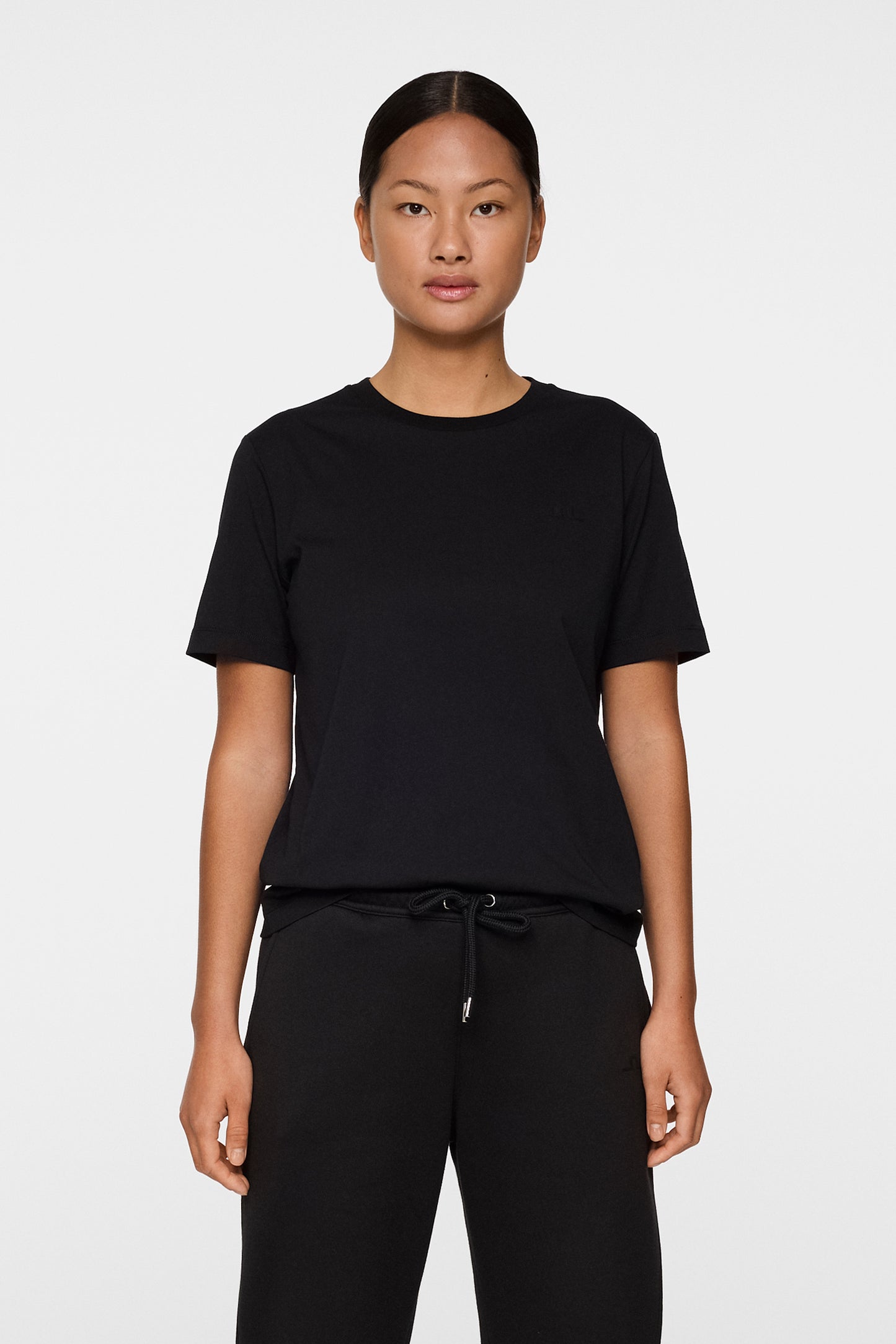 W Alpha T-shirt in Black by J.Lindeberg