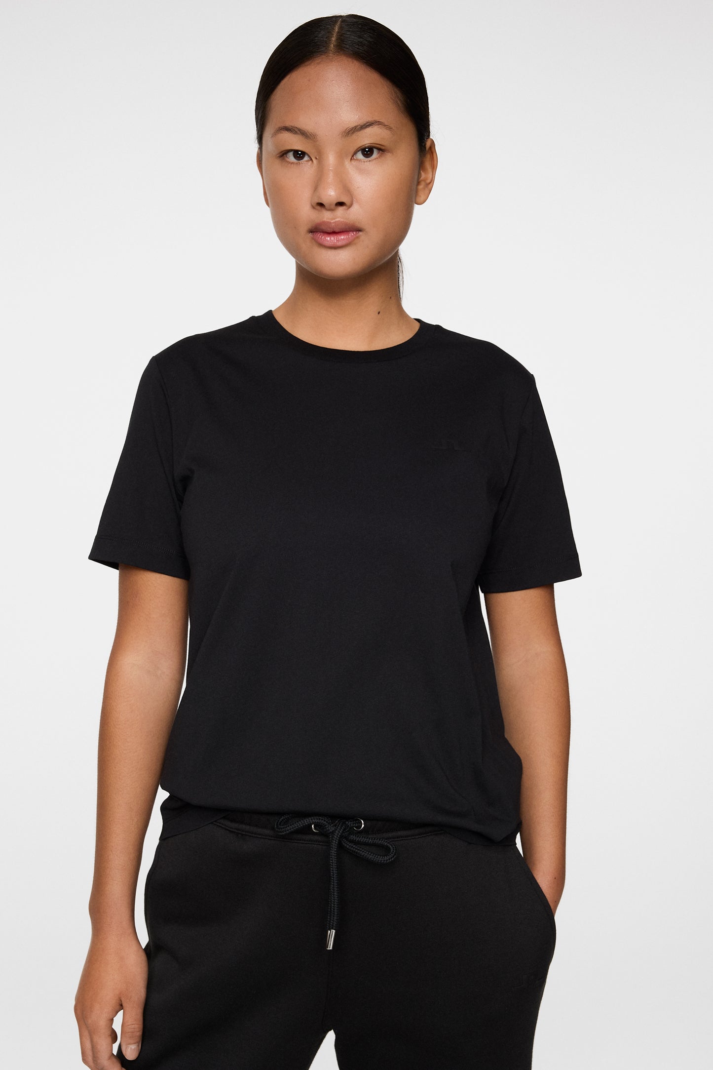 W Alpha T-shirt in Black by J.Lindeberg