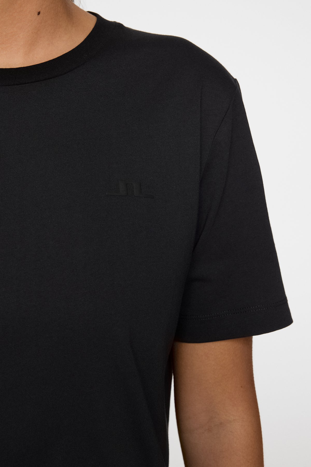 W Alpha T-shirt in Black by J.Lindeberg