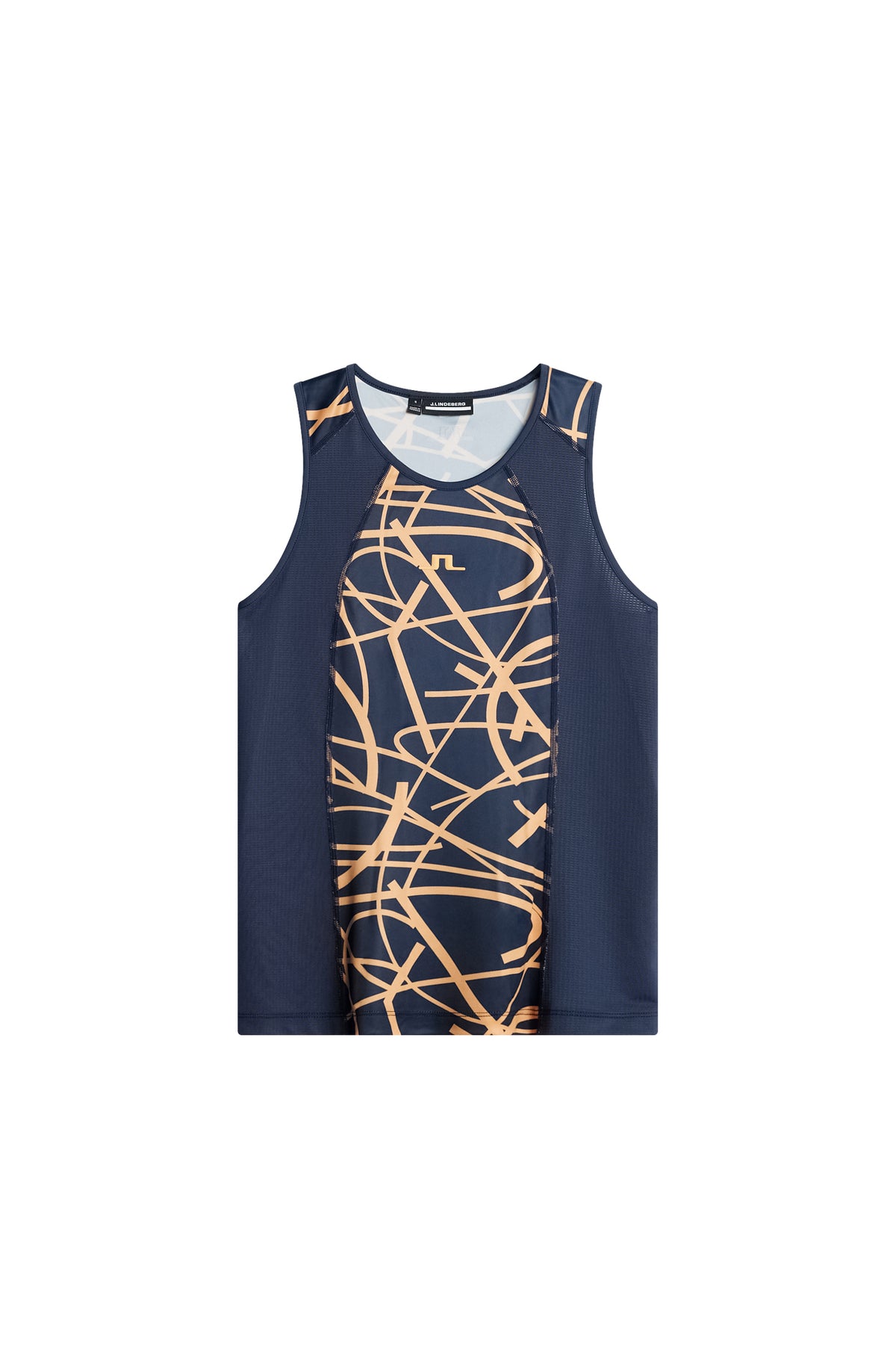 Miria Printed Top in Court Swirl Navy Mock M by J.Lindeberg
