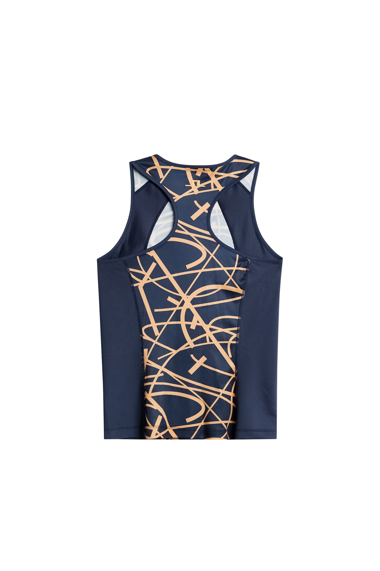 Miria Printed Top in Court Swirl Navy Mock M by J.Lindeberg