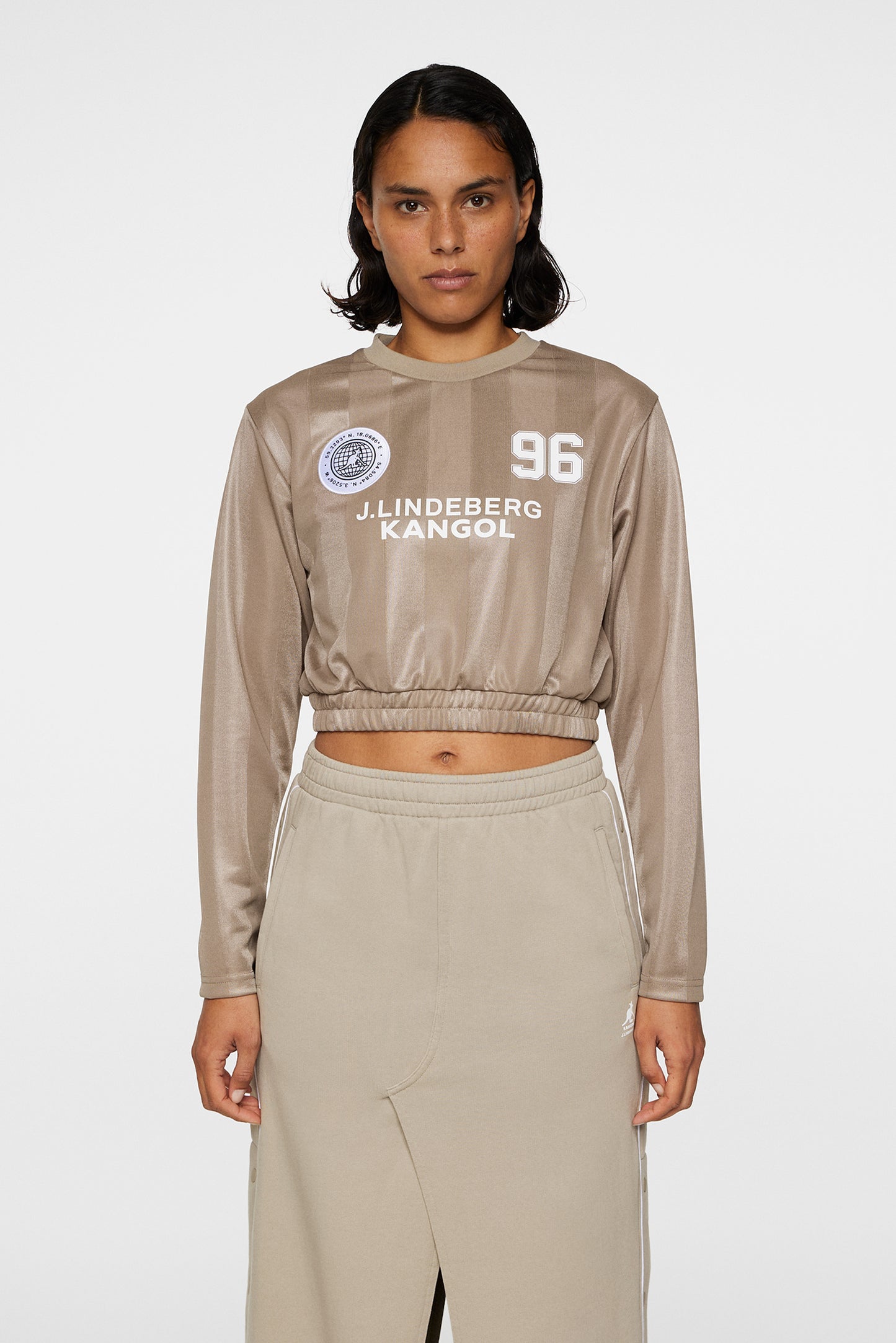 Fiona Football Jersey in Vintage Khaki by J.Lindeberg