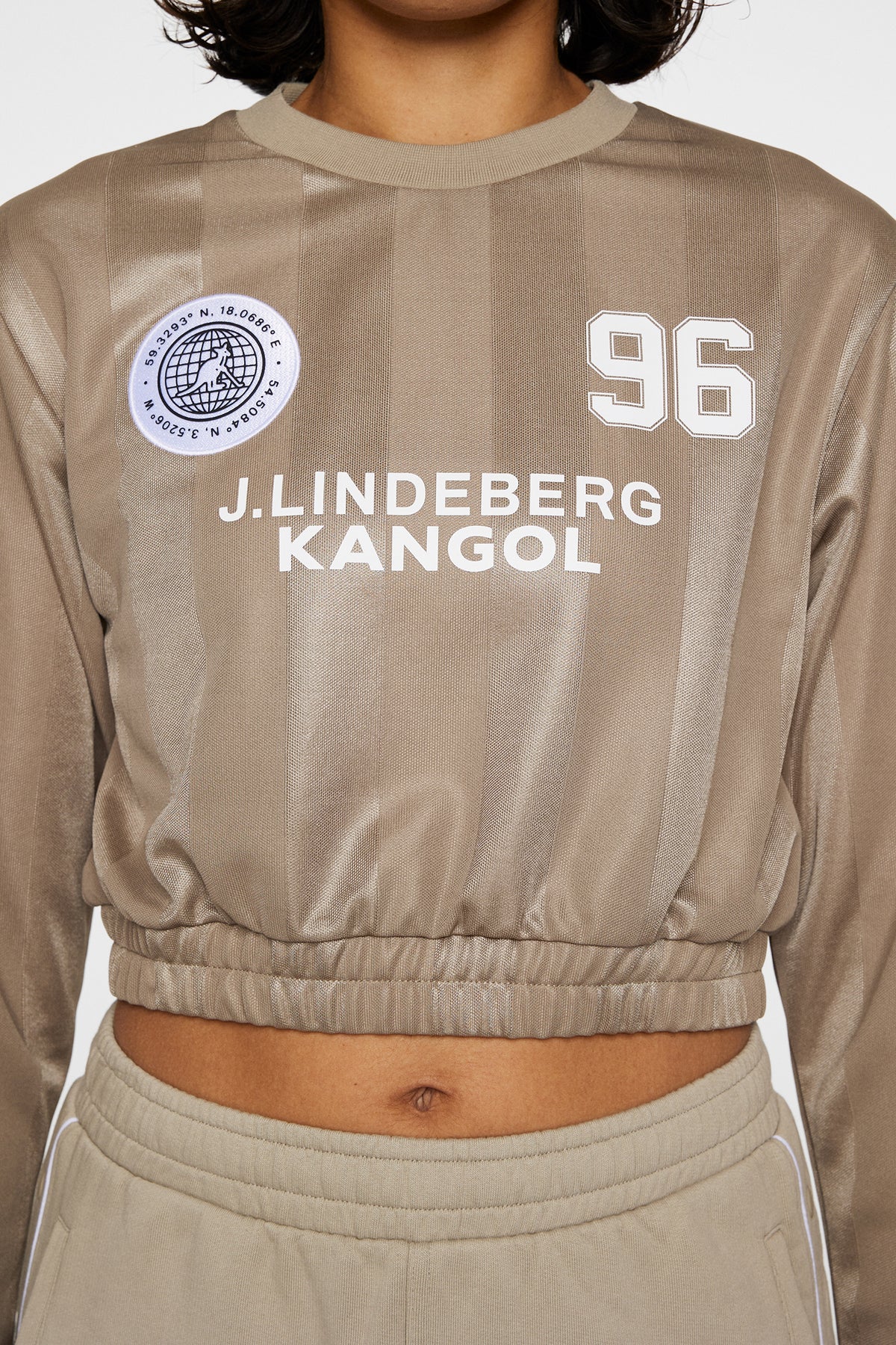 Fiona Football Jersey in Vintage Khaki by J.Lindeberg