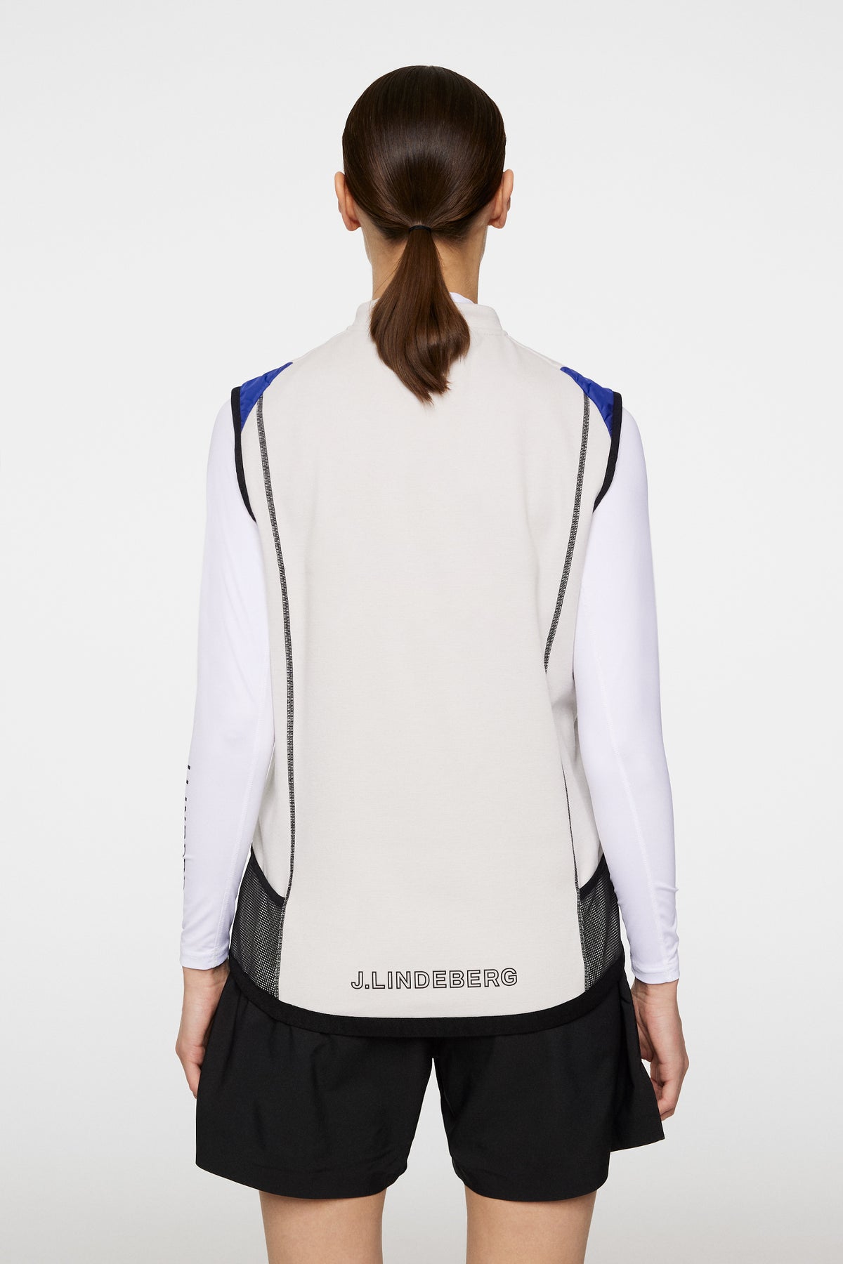 Sanaa Hybrid Vest in Moonbeam Melange by J.Lindeberg