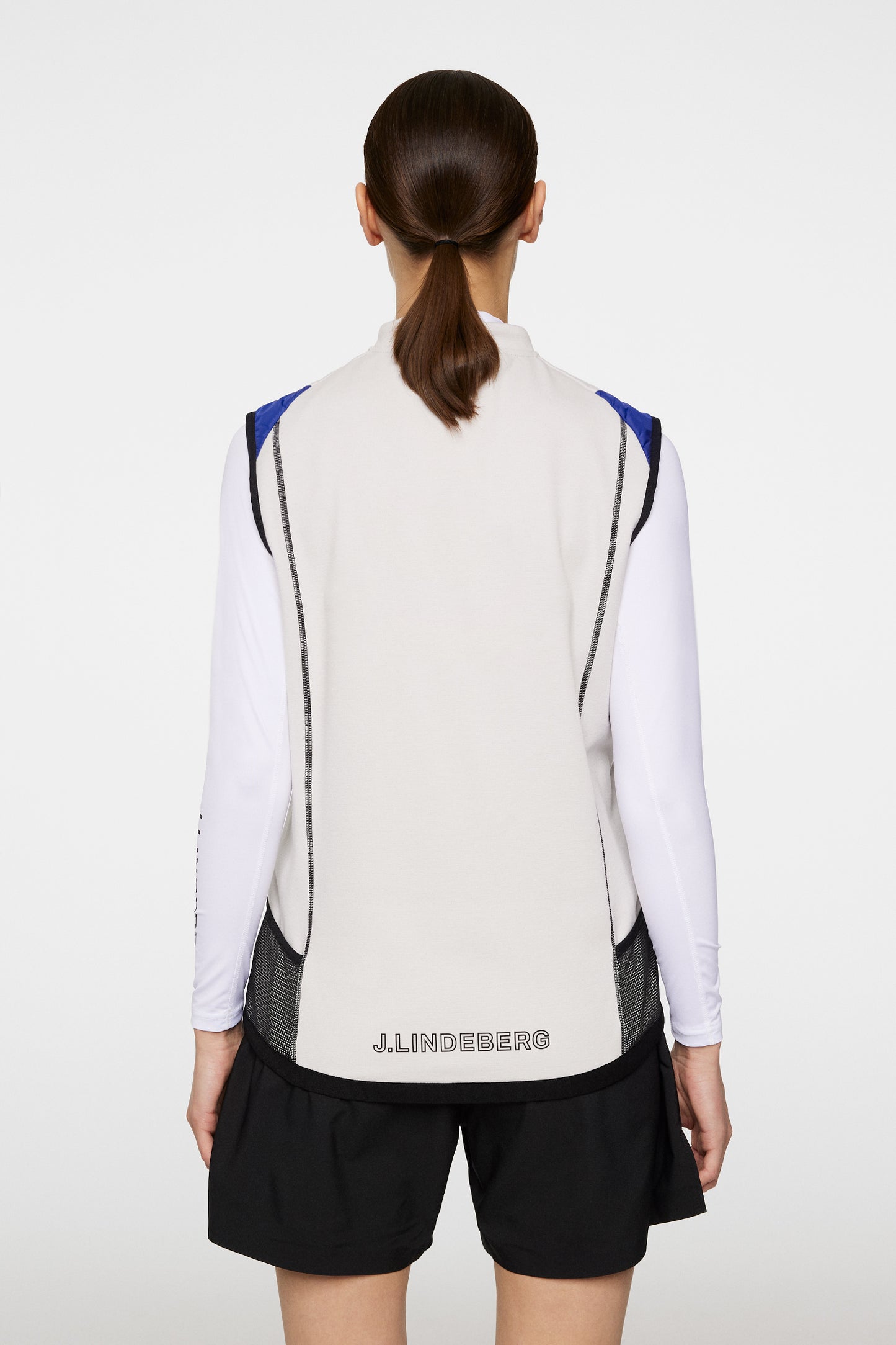 Sanaa Hybrid Vest in Moonbeam Melange by J.Lindeberg