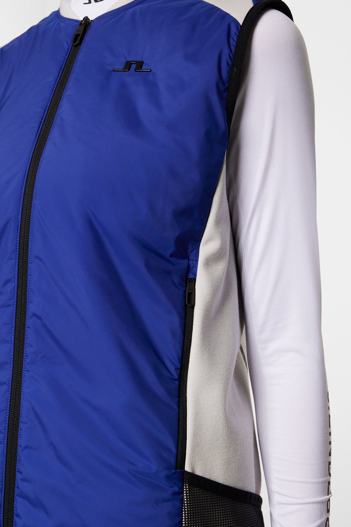 Sanaa Hybrid Vest in Moonbeam Melange by J.Lindeberg