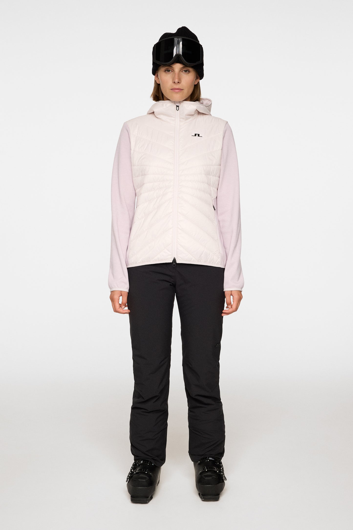 Gemma Hybrid Hood in Grey Lilac by J.Lindeberg