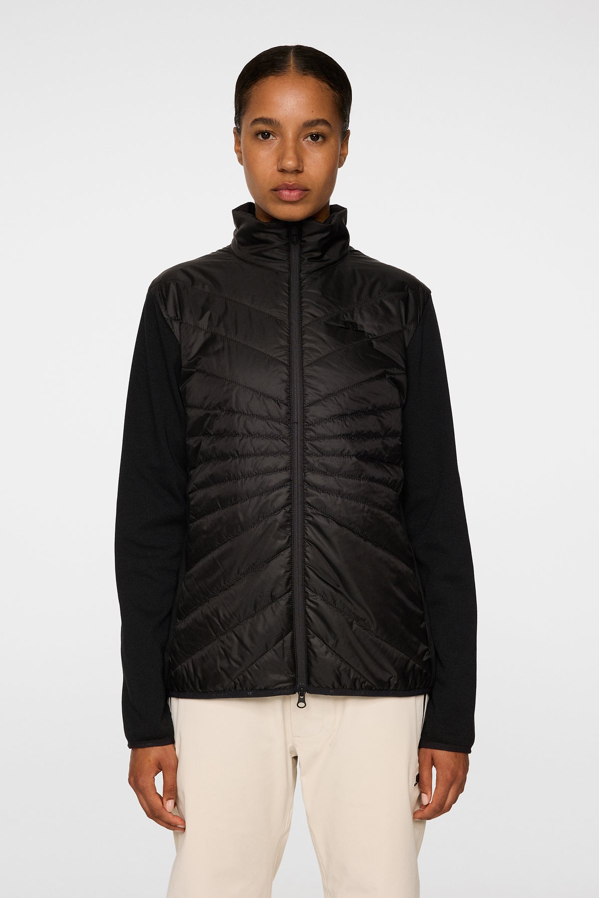 Gemma Hybrid Jacket in Black by J.Lindeberg