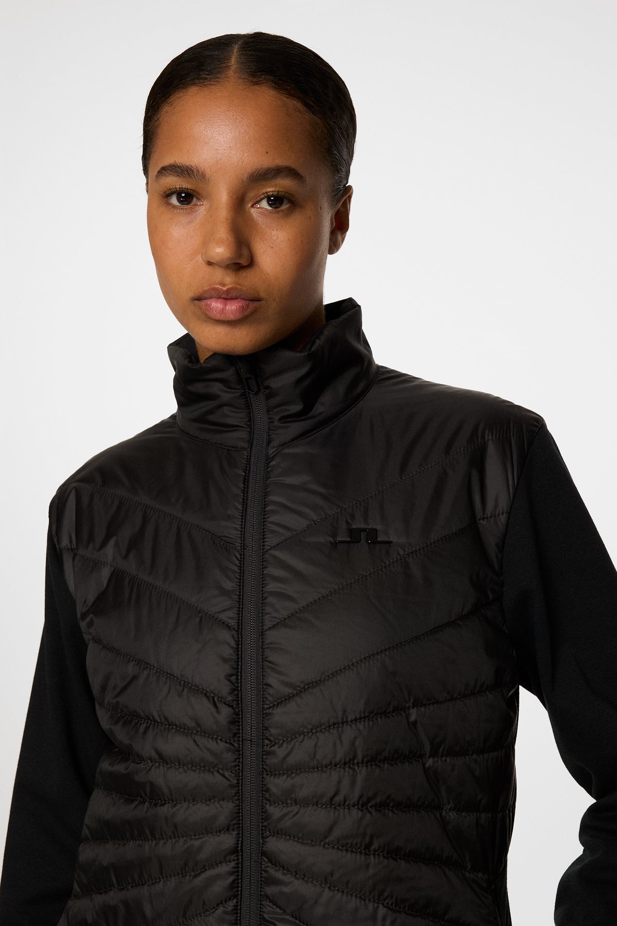 Gemma Hybrid Jacket in Black by J.Lindeberg