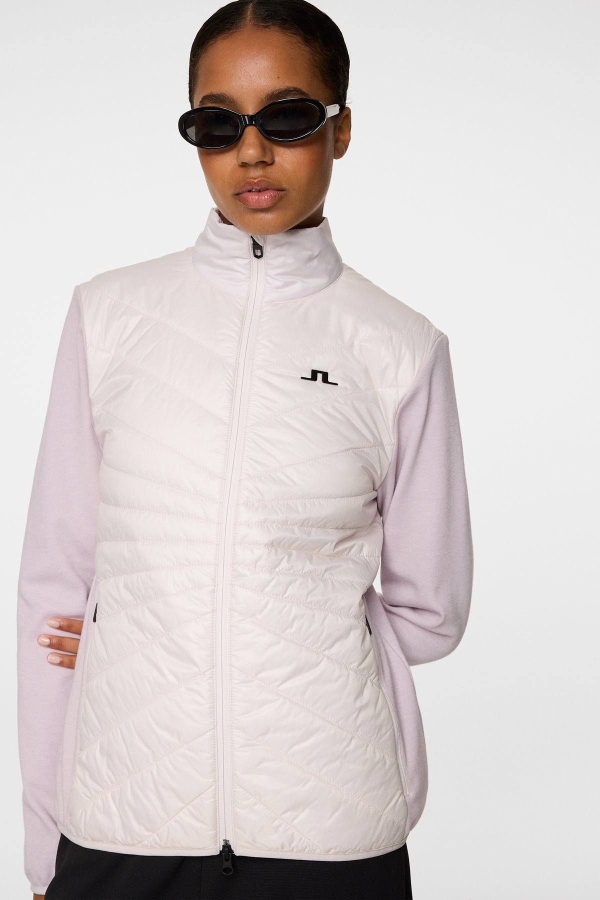 Gemma Hybrid Jacket in Grey Lilac by J.Lindeberg