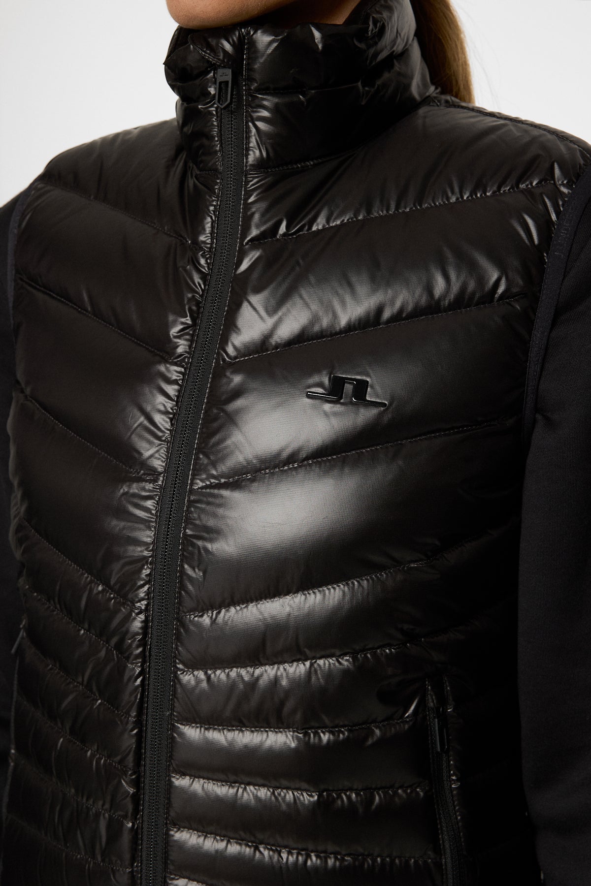 Lara Light Down Vest in Black by J.Lindeberg