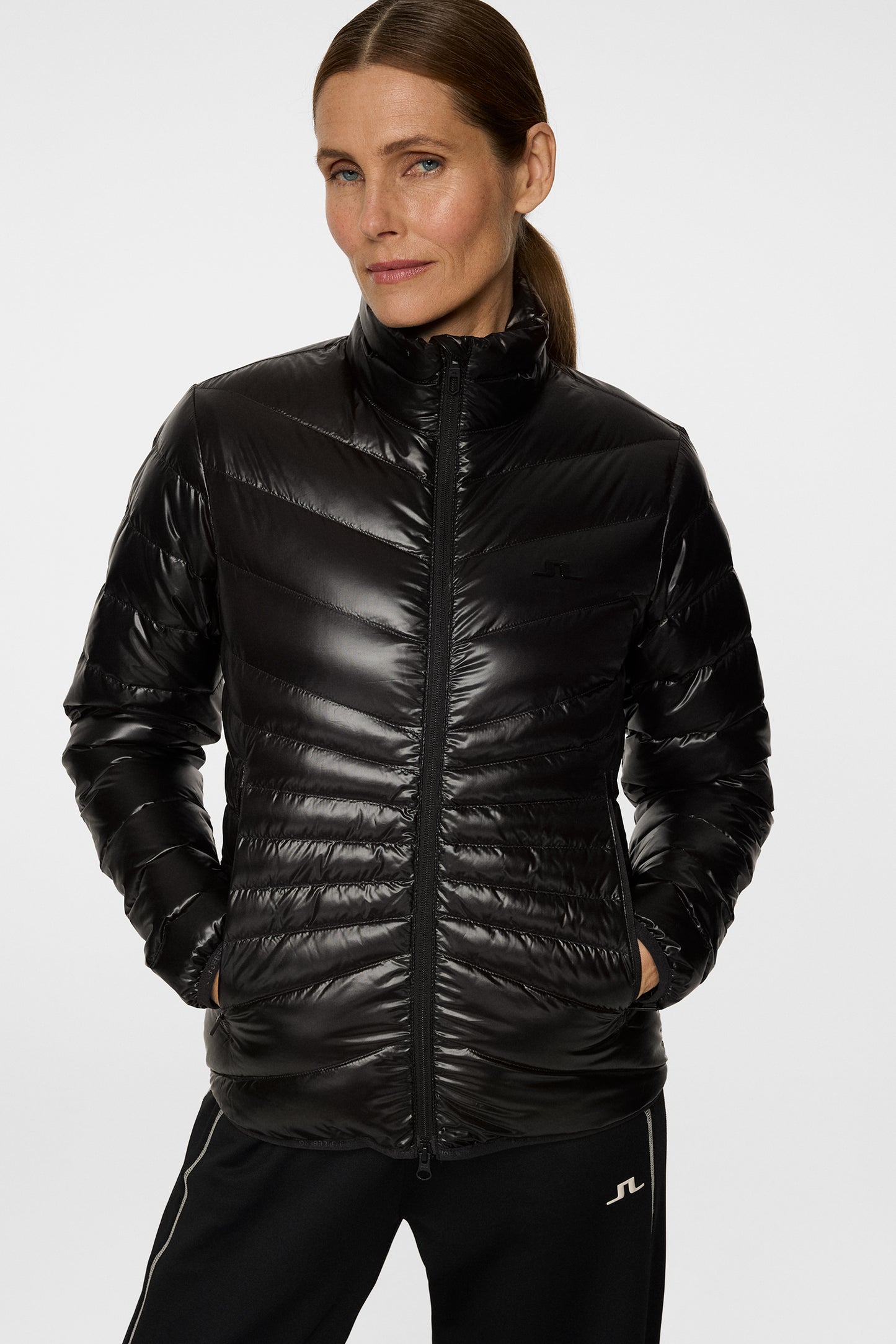 Lara Light Down Jacket in Black by J.Lindeberg
