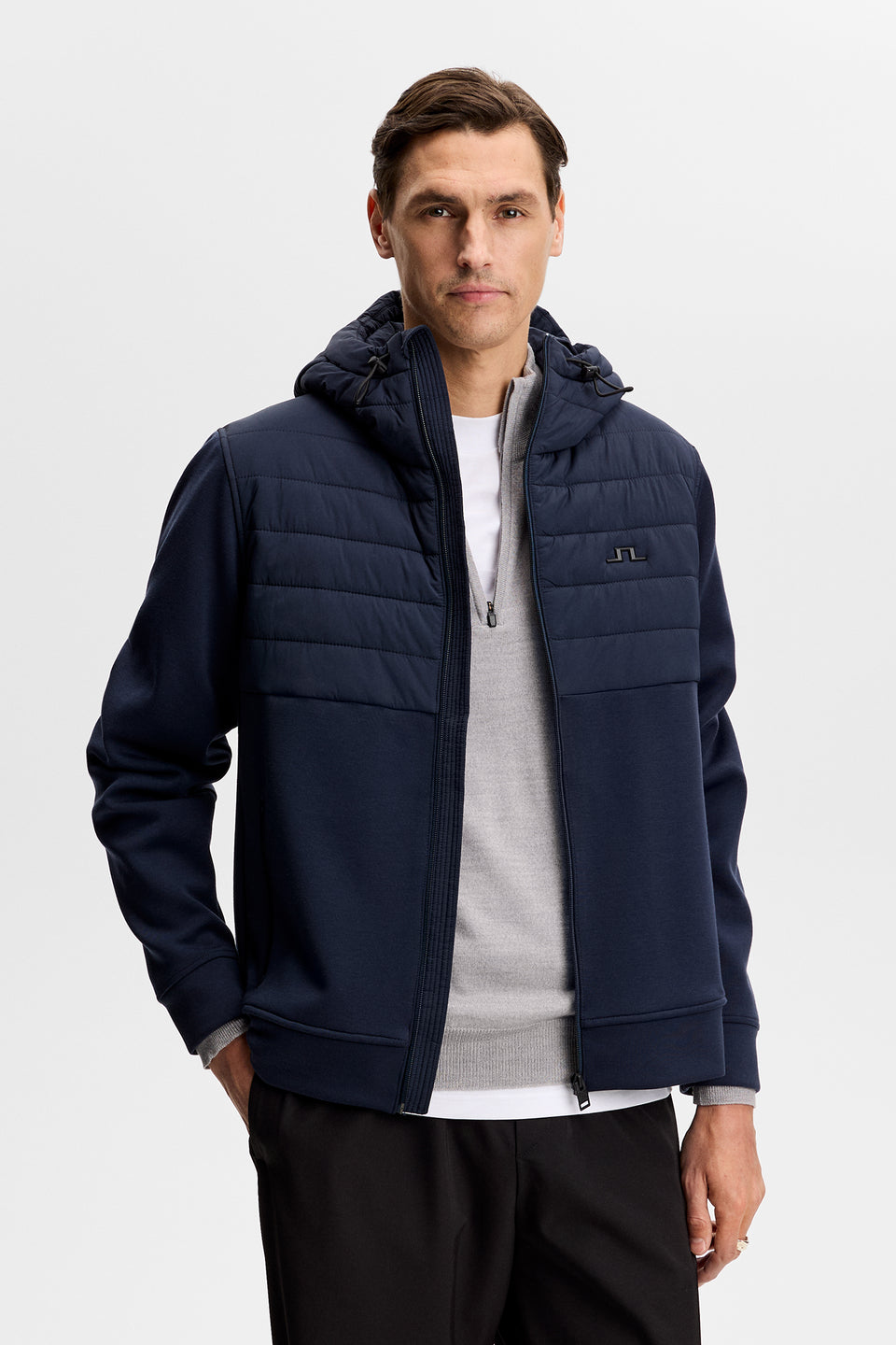 Gage Hybrid Hood Jacket / JL Navy