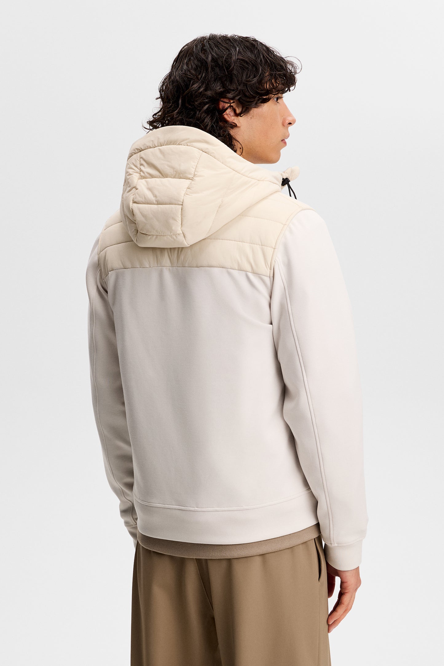 Gage Hybrid Hood Jacket in Moonbeam by J.Lindeberg