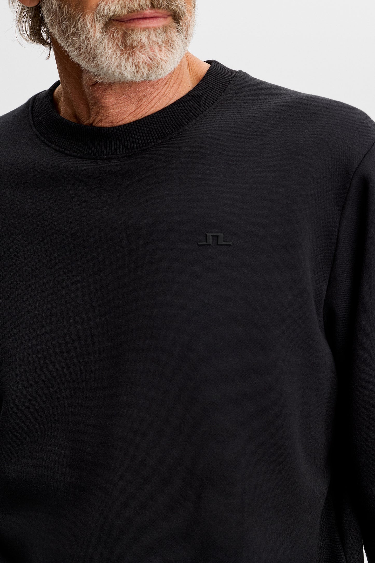 Alpha Crew Neck in Black by J.Lindeberg