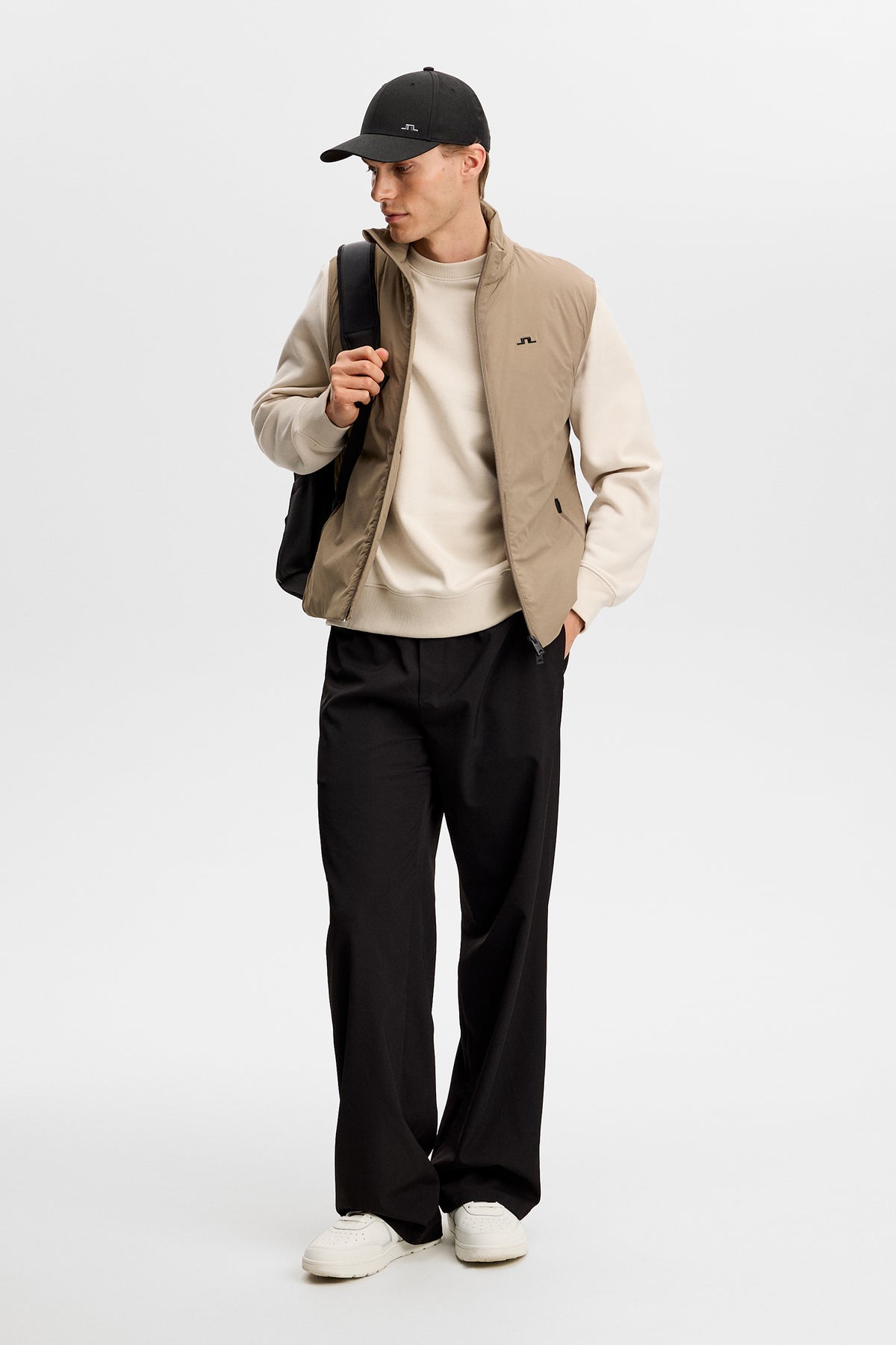 Alpha Crew Neck in Moonbeam by J.Lindeberg