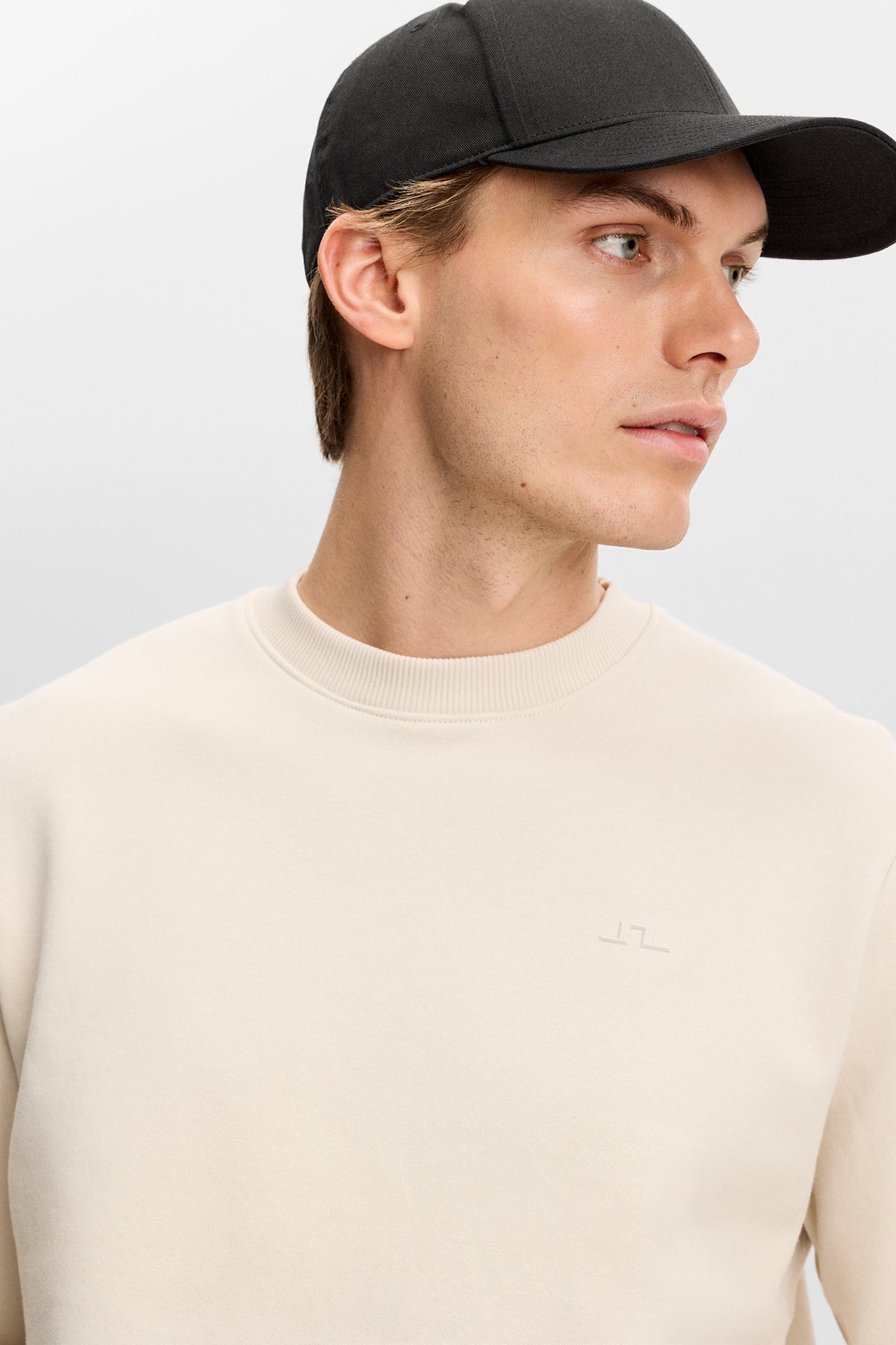 Alpha Crew Neck in Moonbeam by J.Lindeberg