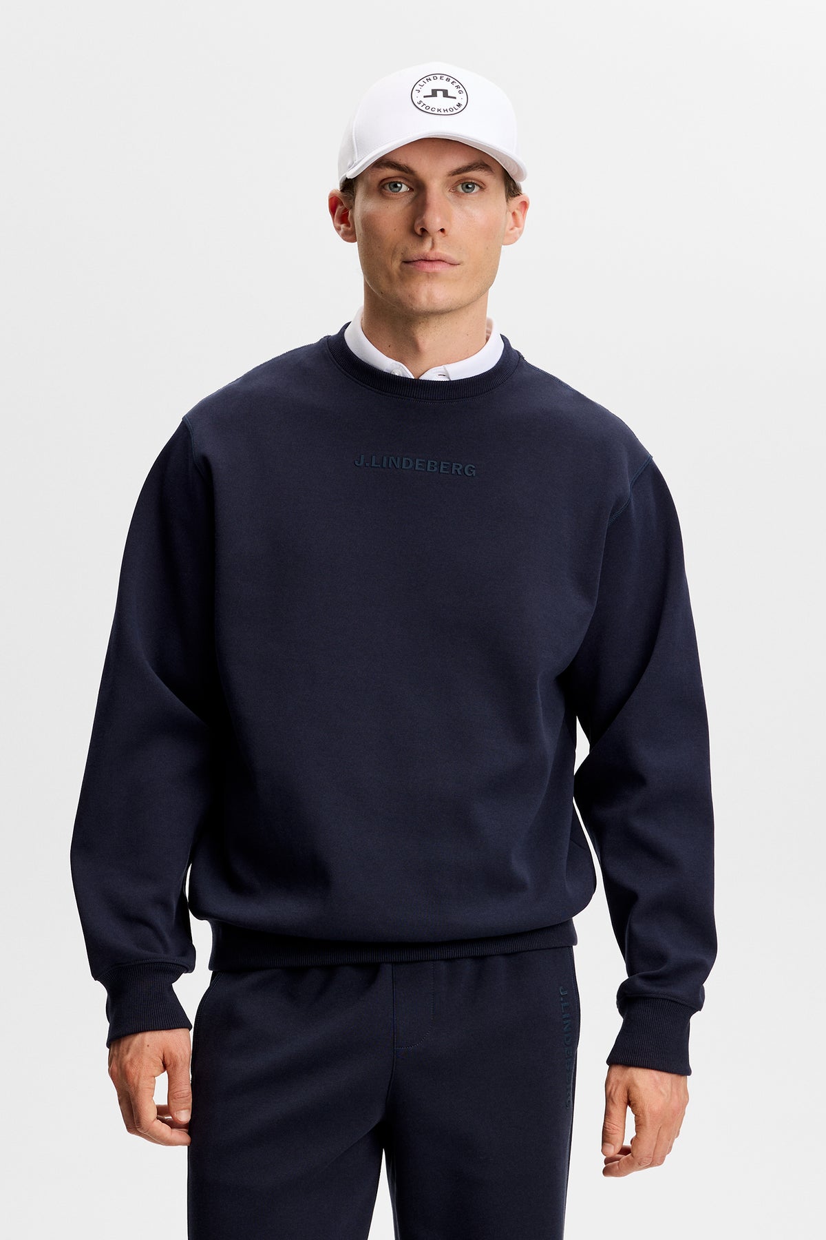 Club Crew Neck in JL Navy by J.Lindeberg