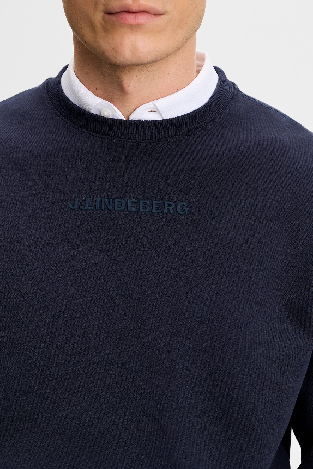 Club Crew Neck in JL Navy by J.Lindeberg