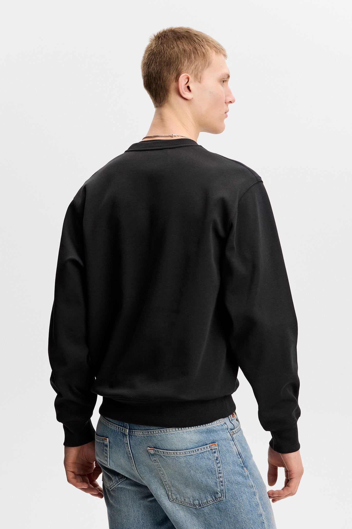Club Crew Neck in Black by J.Lindeberg