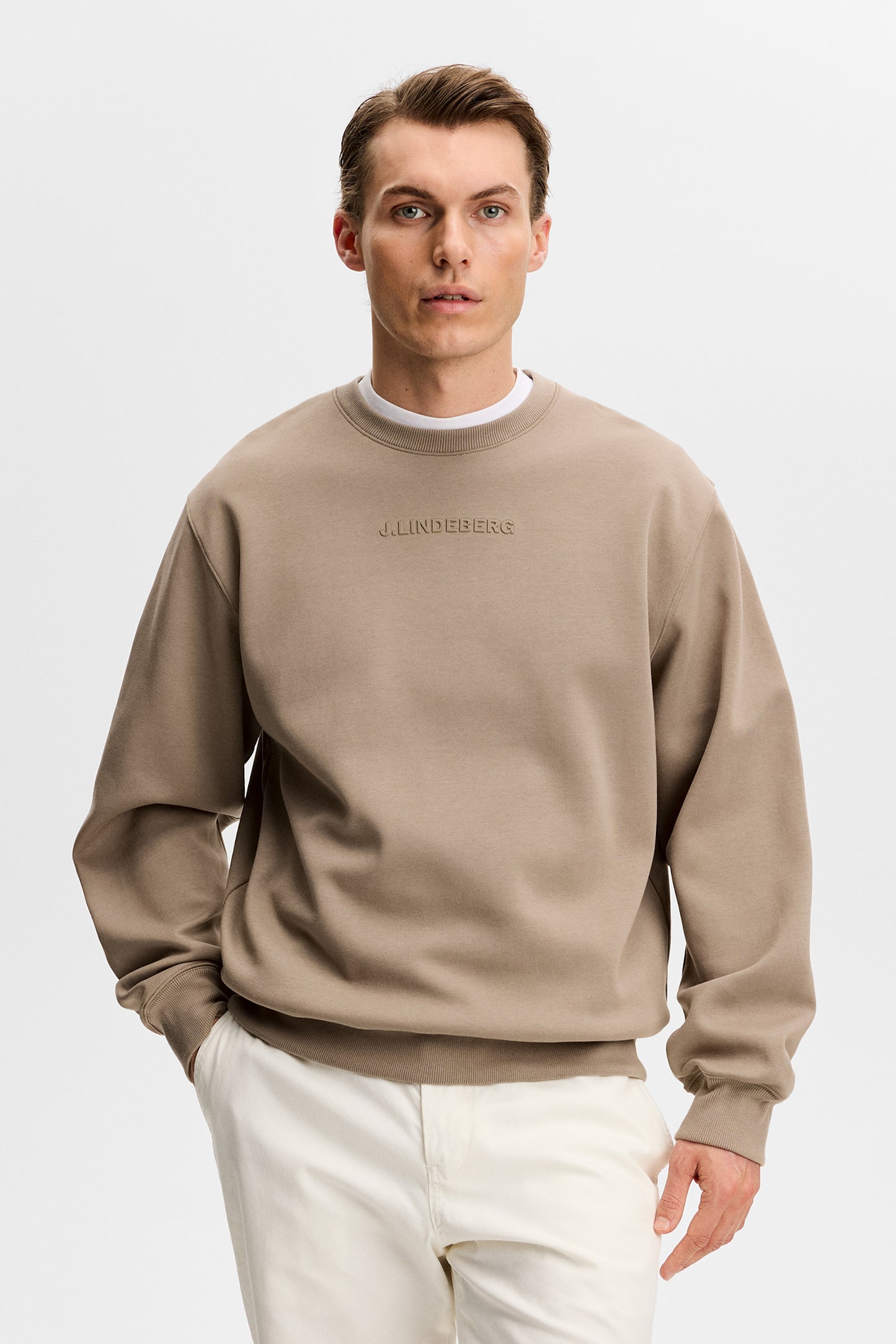 Club Crew Neck in Brindle by J.Lindeberg