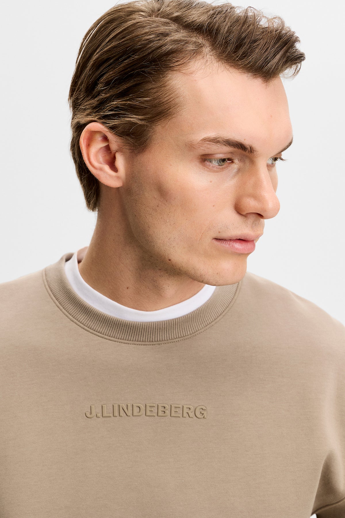 Club Crew Neck in Brindle by J.Lindeberg
