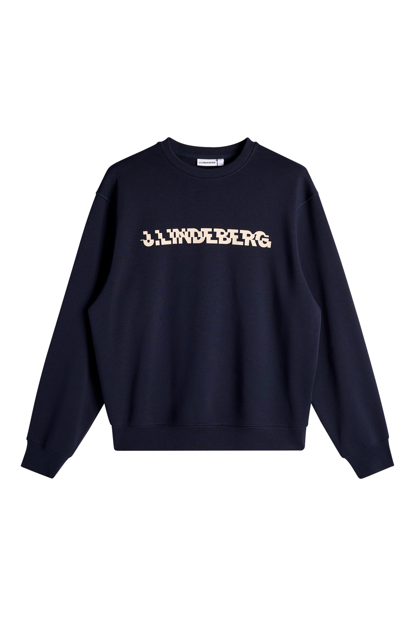 Club Printed  Crew Neck in JL Navy by J.Lindeberg