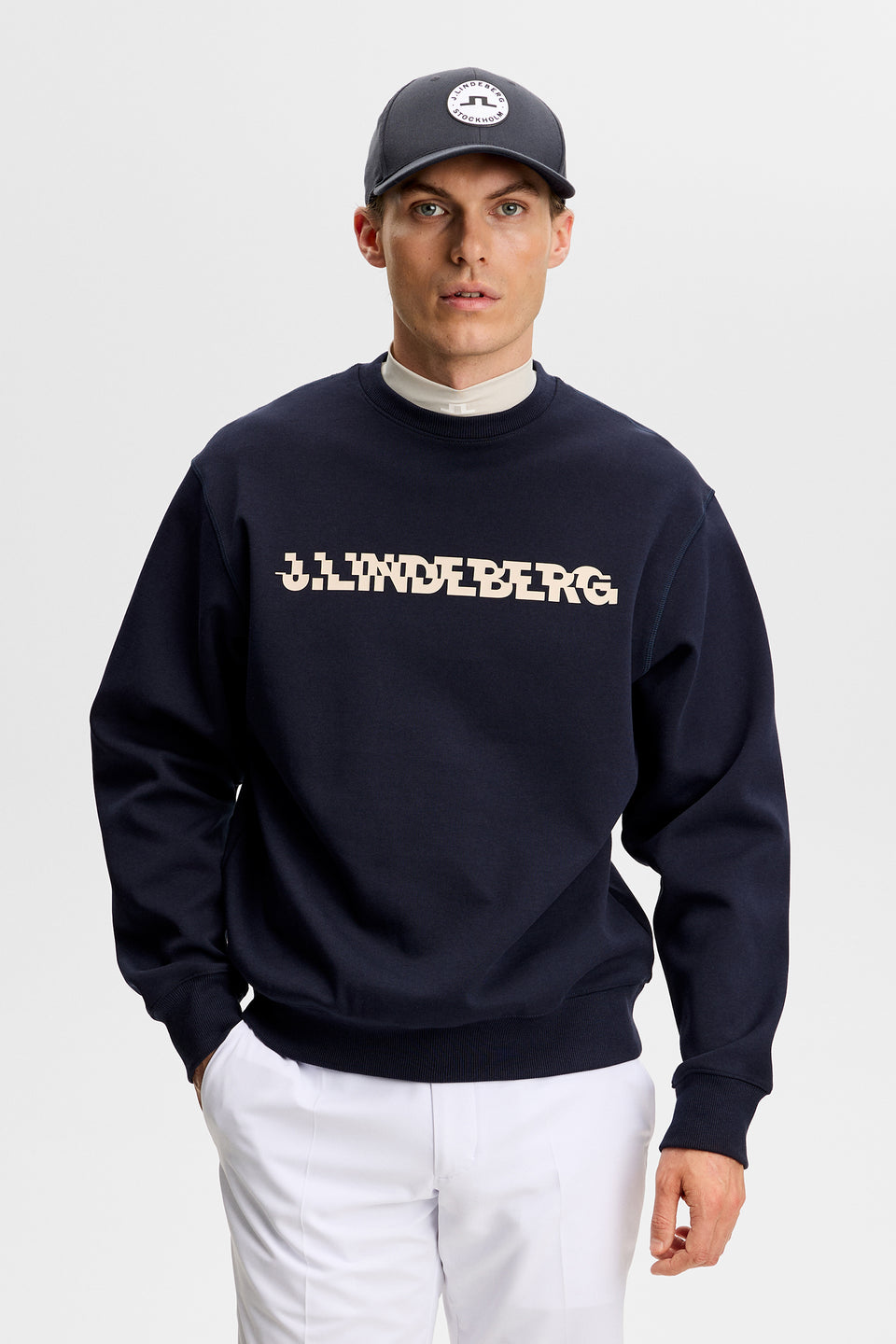 Club Printed  Crew Neck / JL Navy