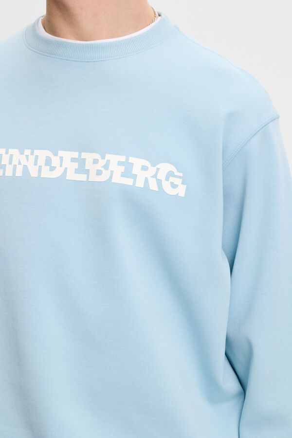 Club Printed  Crew Neck / Forget-Me-Not