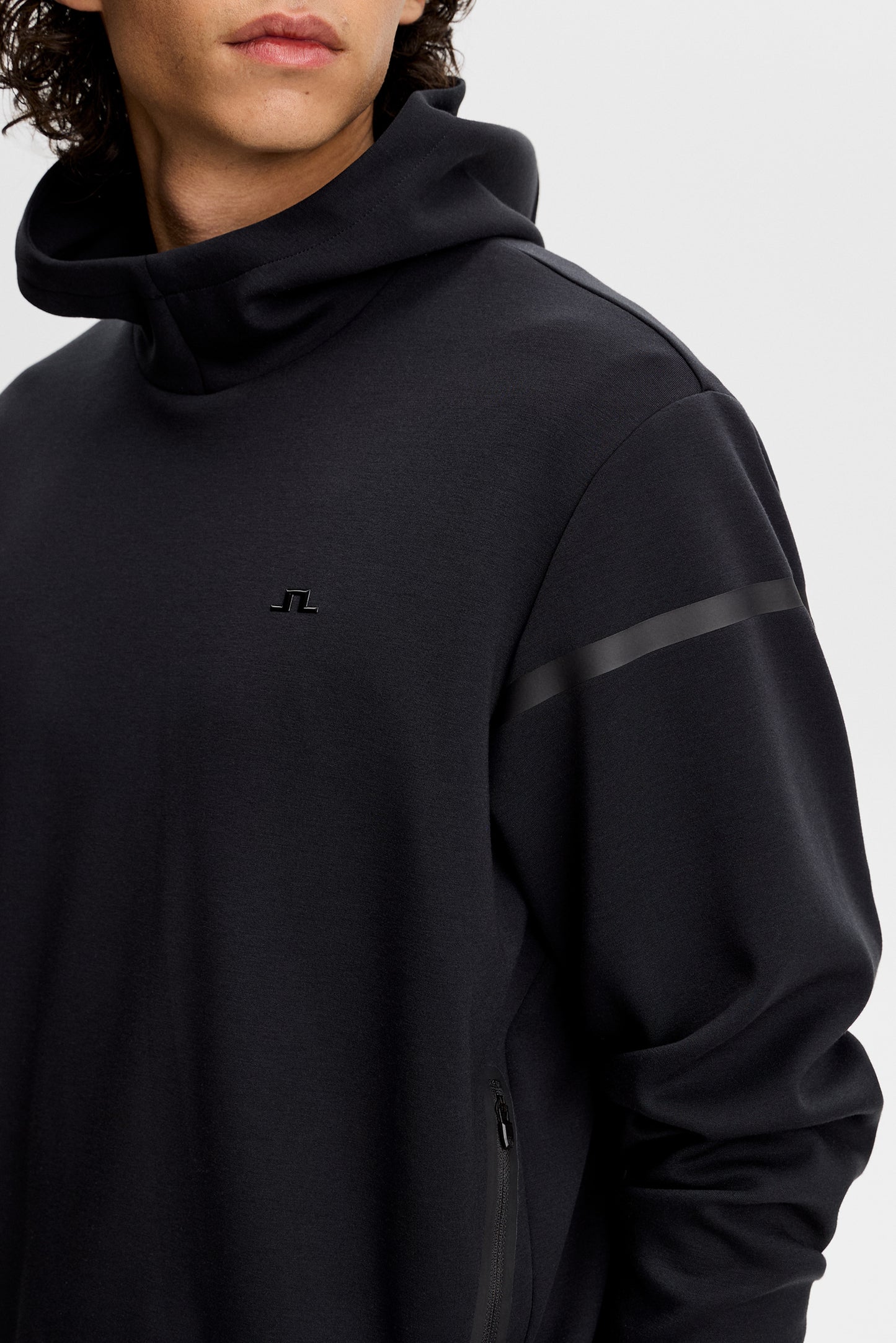 Icon Hood in Black by J.Lindeberg