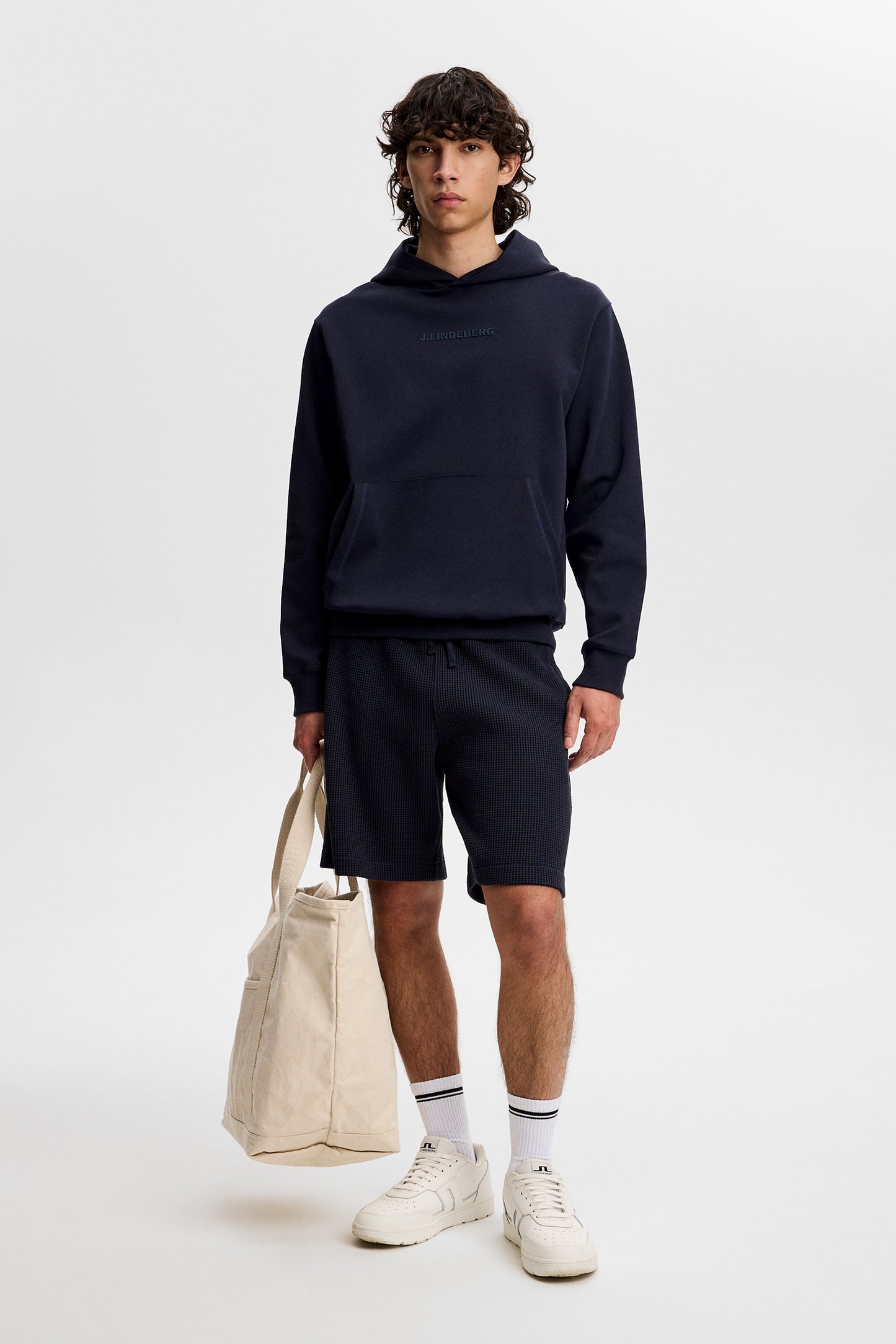 Simon Waffle Shorts in JL Navy by J.Lindeberg