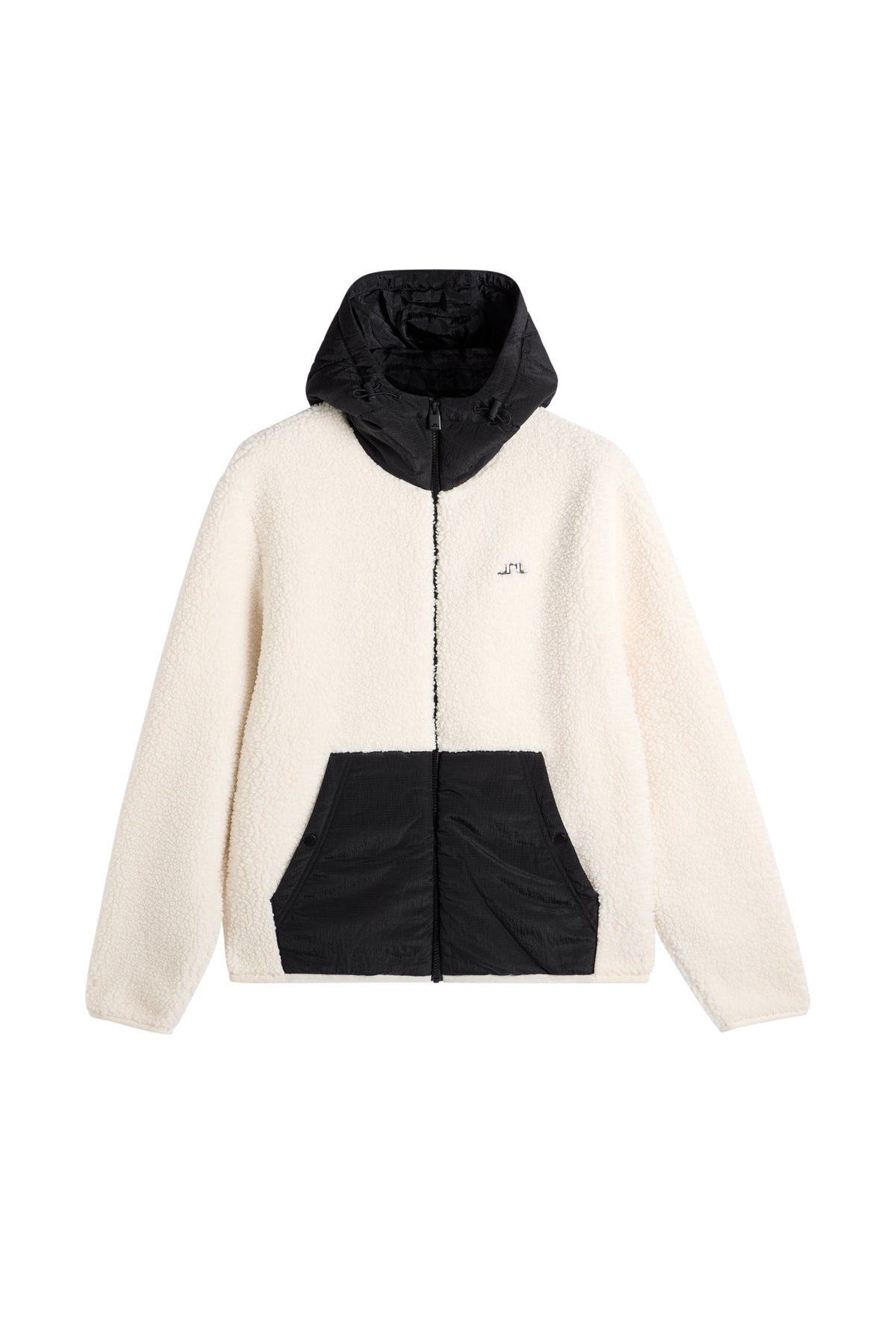 Varek Hybrid Zip Hood in Tofu by J.Lindeberg