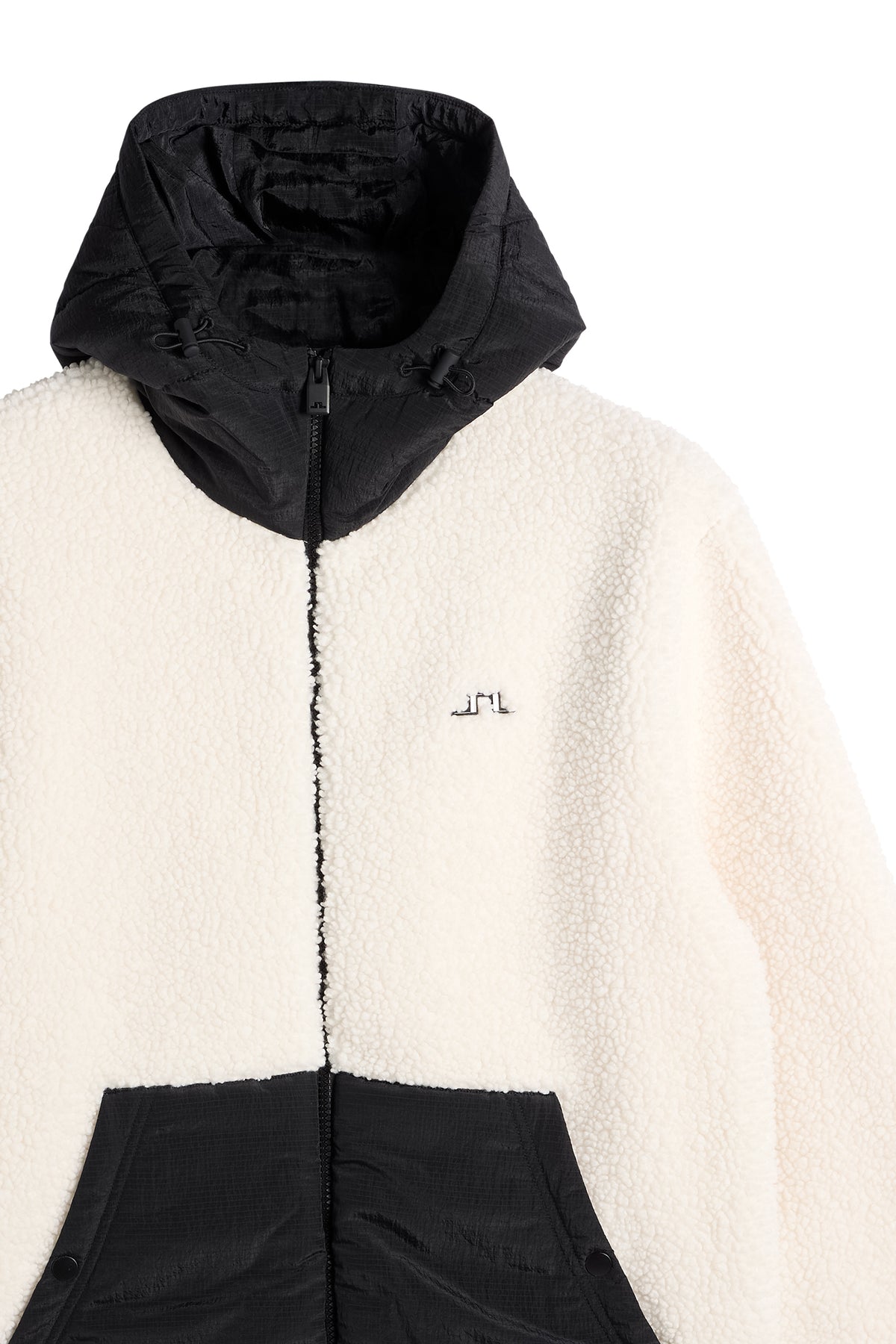 Varek Hybrid Zip Hood in Tofu by J.Lindeberg