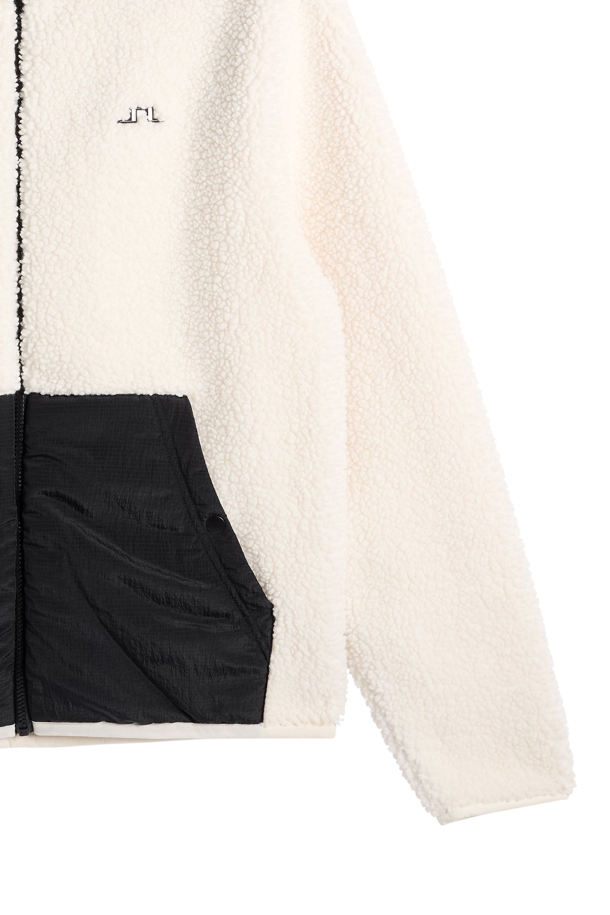 Varek Hybrid Zip Hood in Tofu by J.Lindeberg