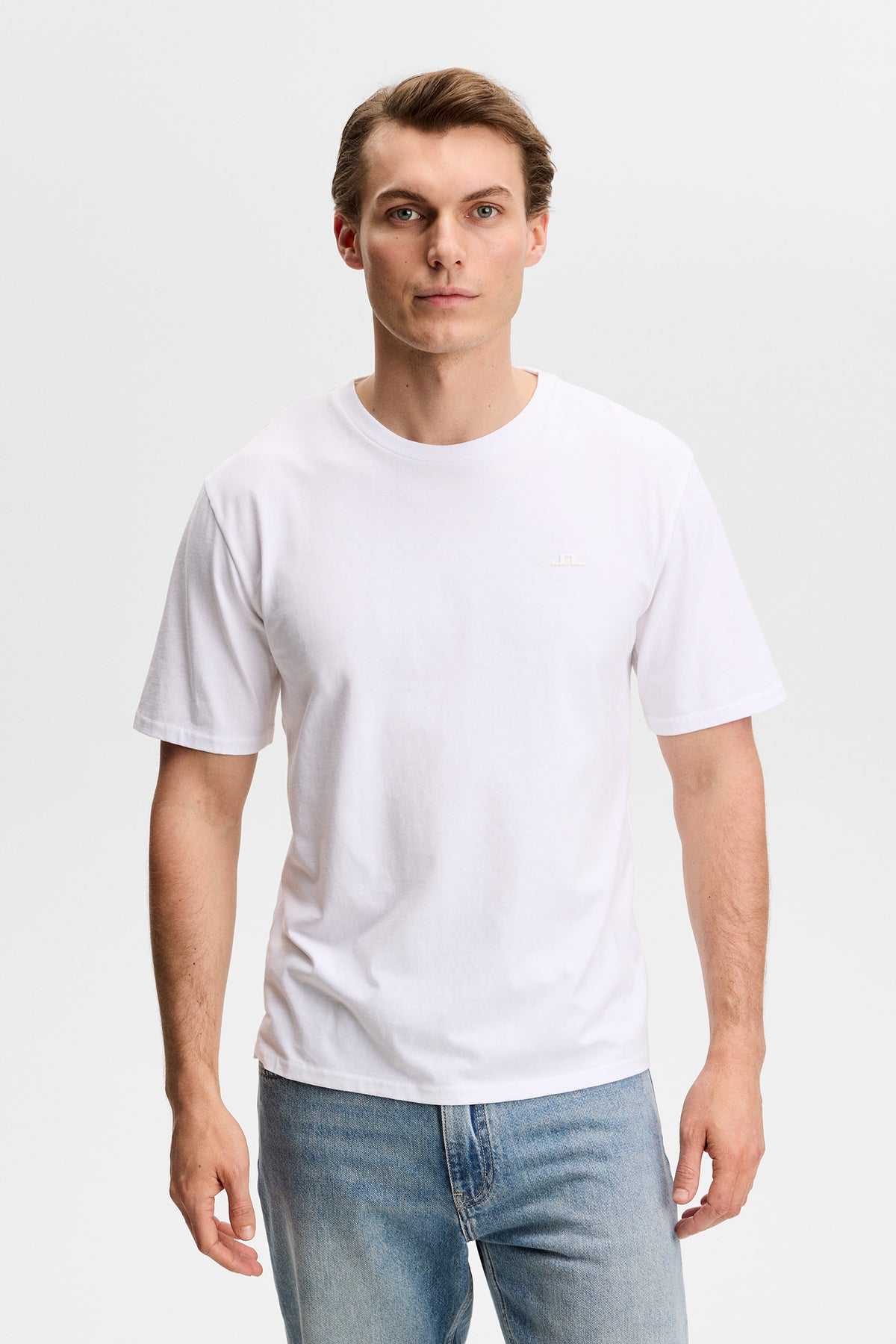 Alpha T-shirt in White by J.Lindeberg