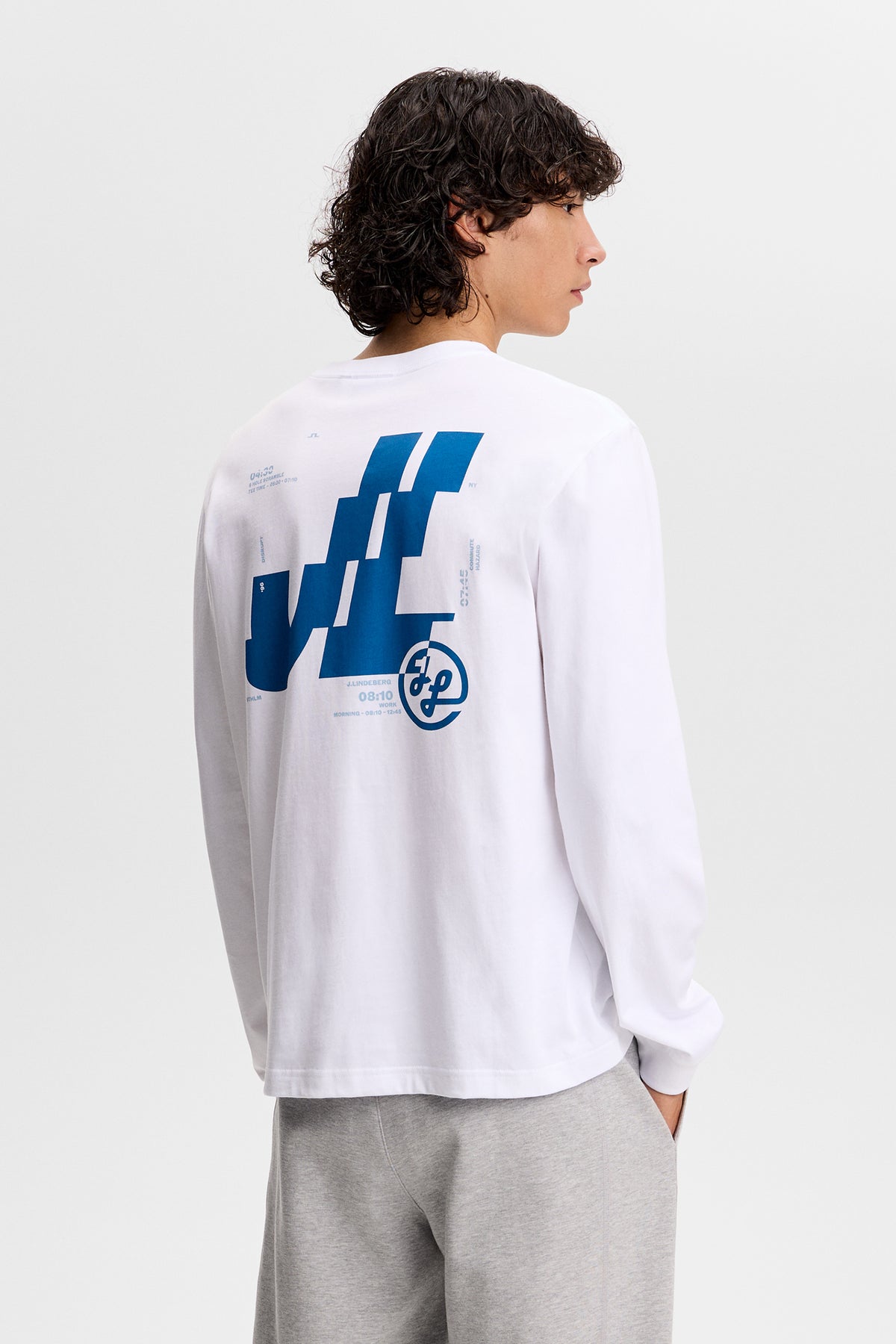 Parcie Longsleeve Tee in White by J.Lindeberg