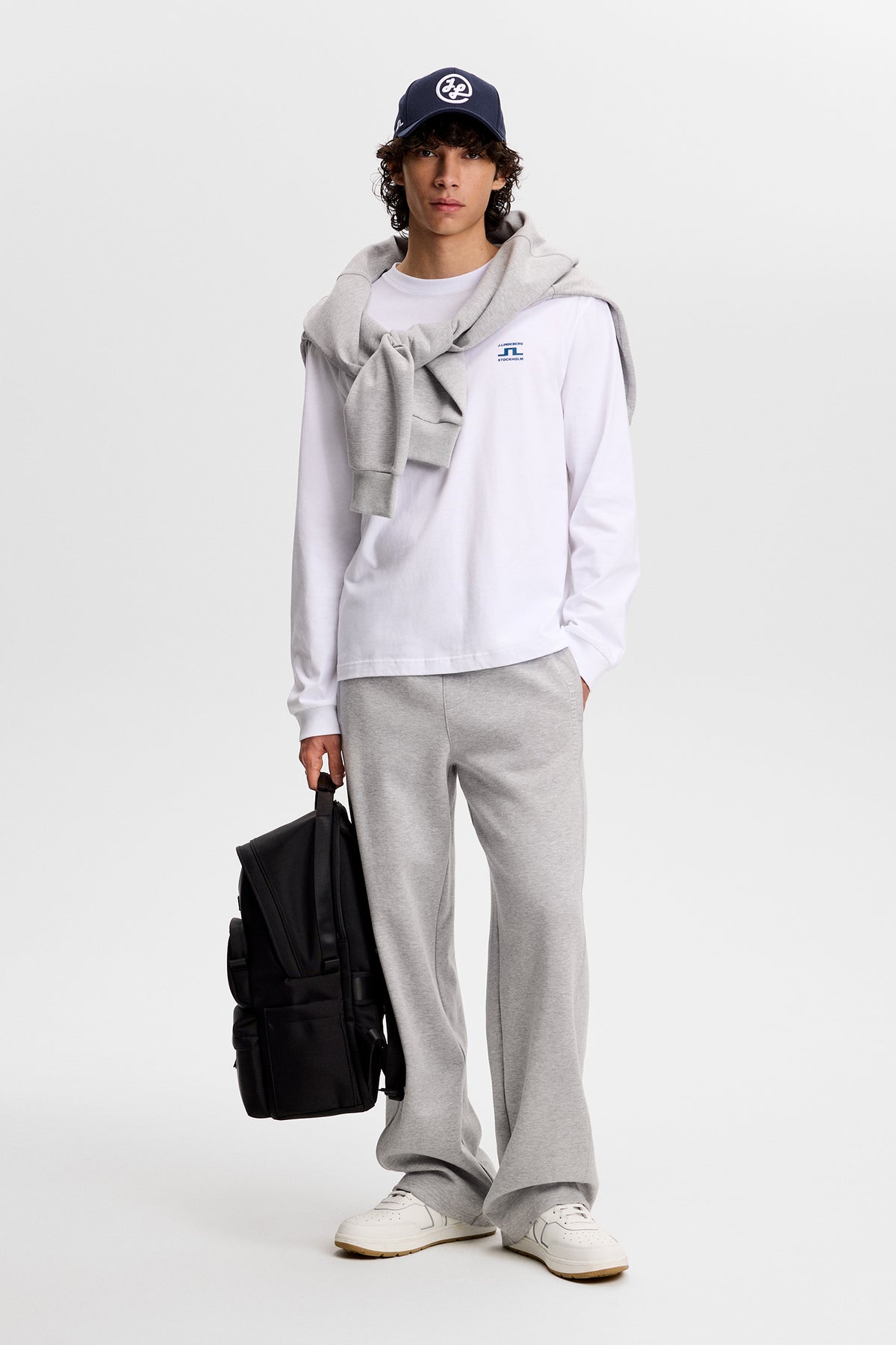 Parcie Longsleeve Tee in White by J.Lindeberg