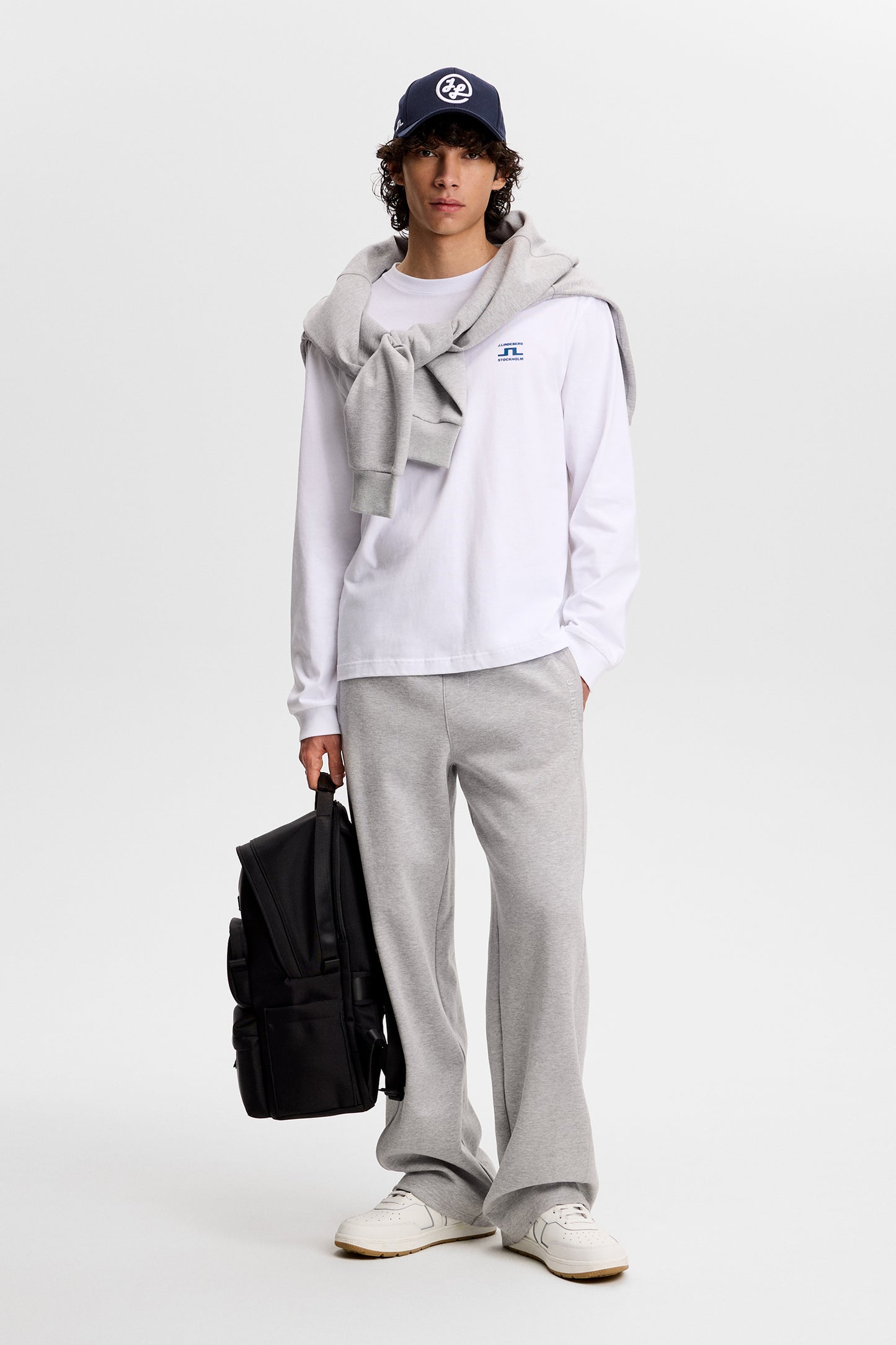 Parcie Longsleeve Tee in White by J.Lindeberg