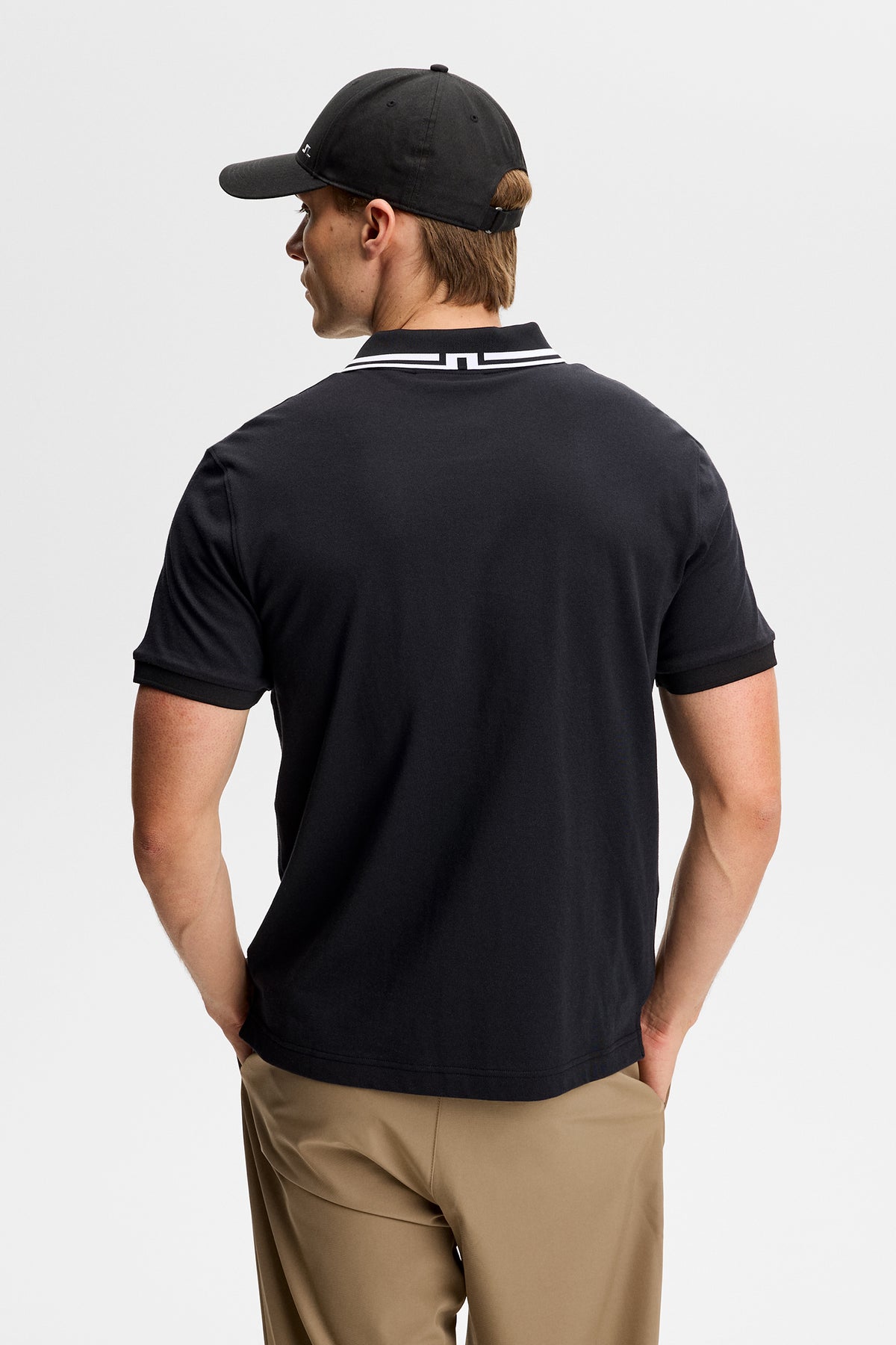 Joey Tipping Polo in Black by J.Lindeberg