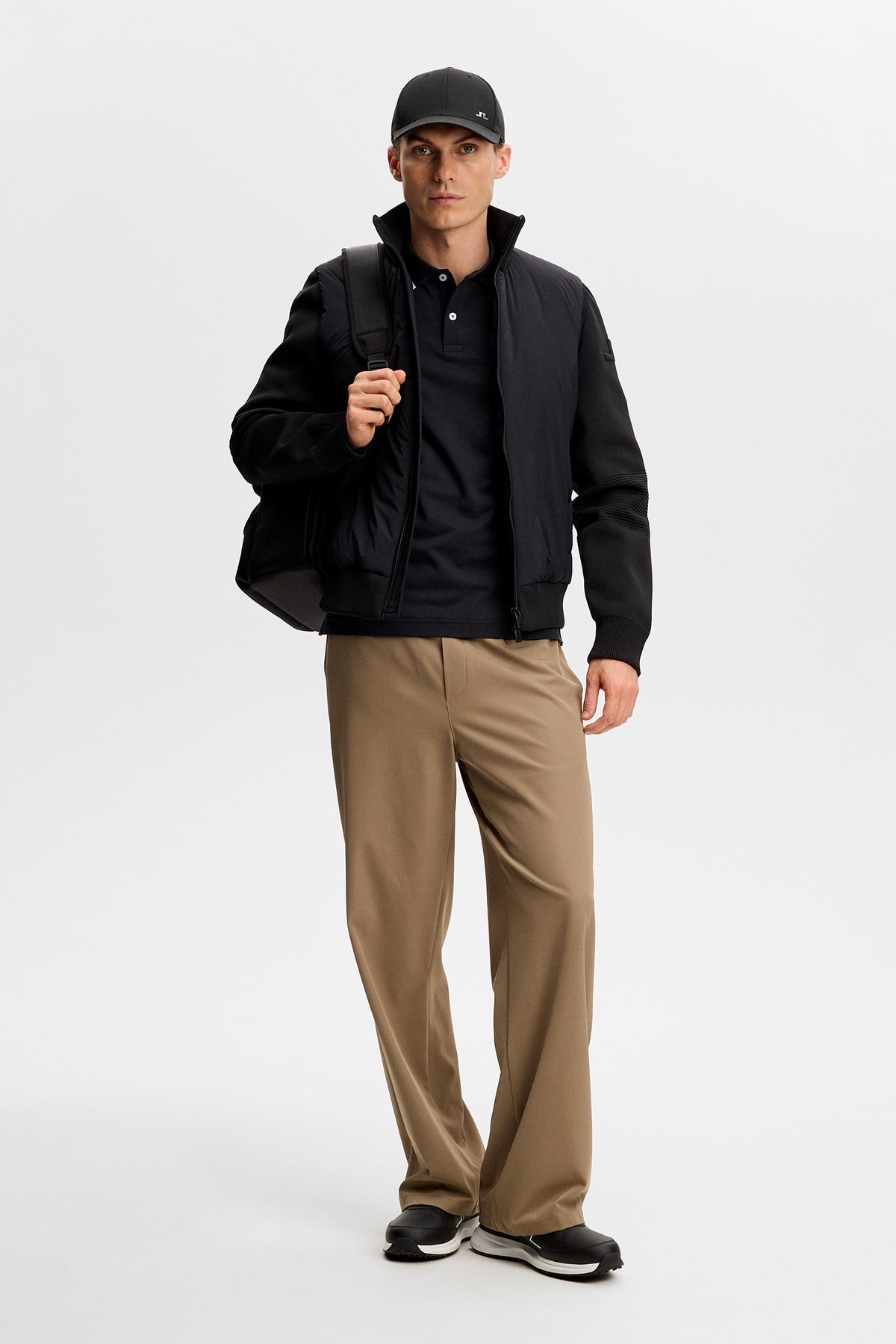 Joey Tipping Polo in Black by J.Lindeberg