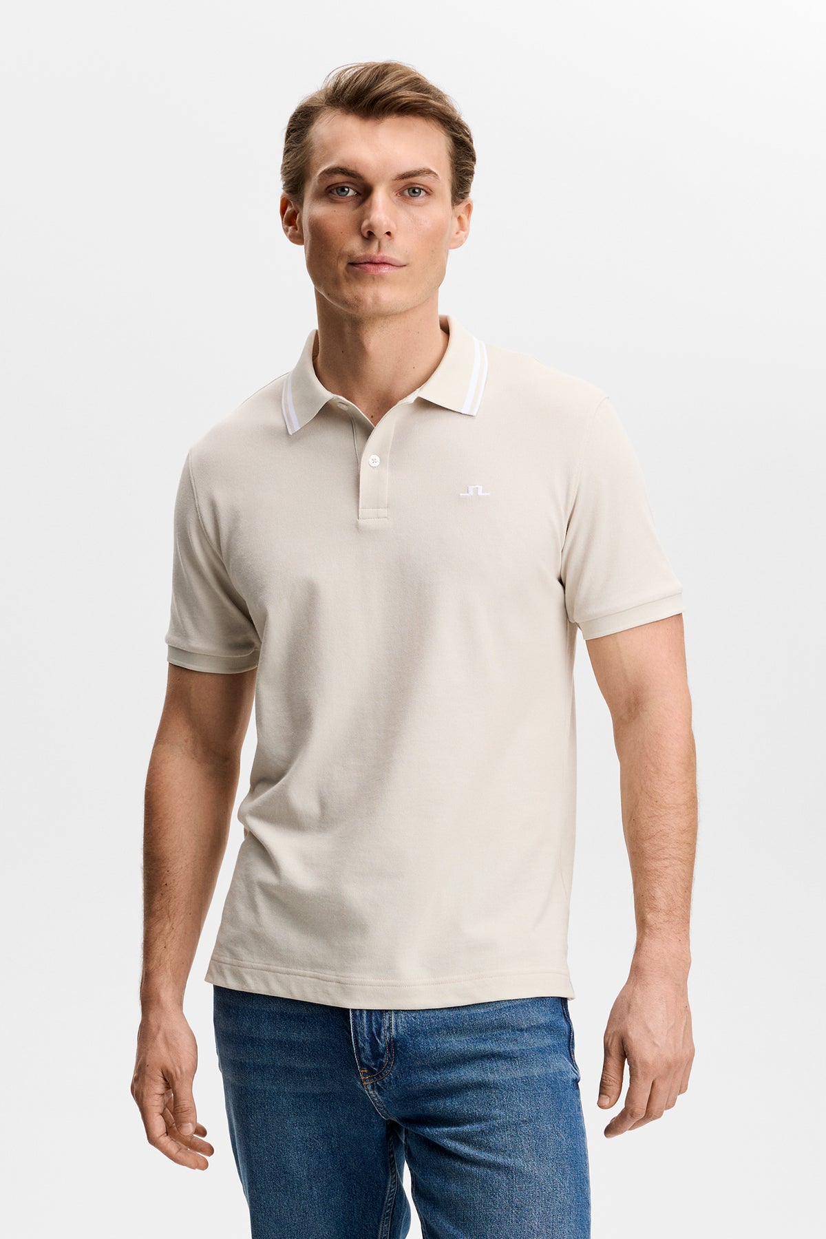 Joey Tipping Polo in Moonbeam by J.Lindeberg