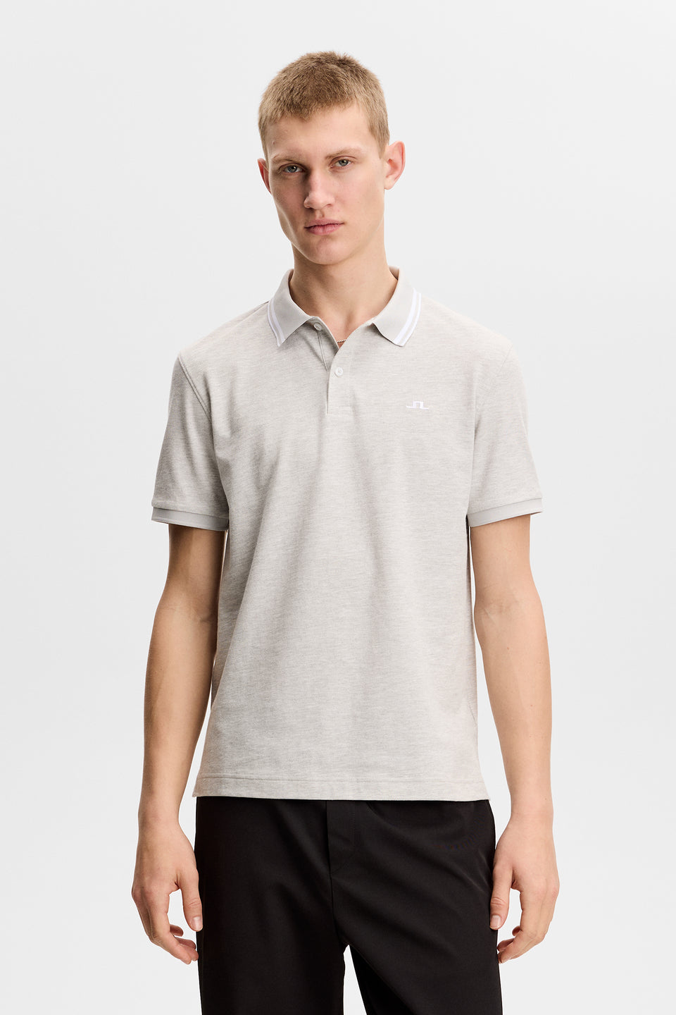Joey Tipping Polo / Light Grey Melange