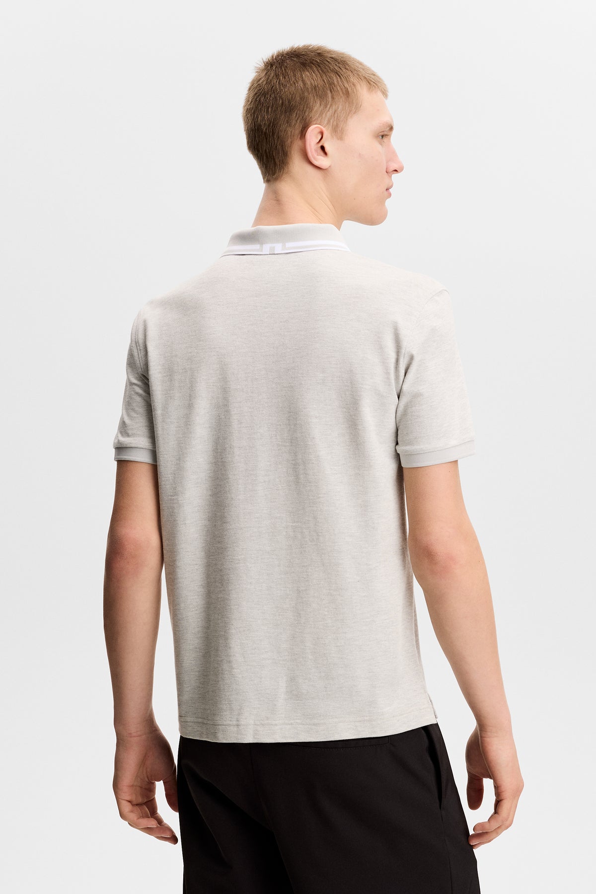 Joey Tipping Polo in Light Grey Melange by J.Lindeberg