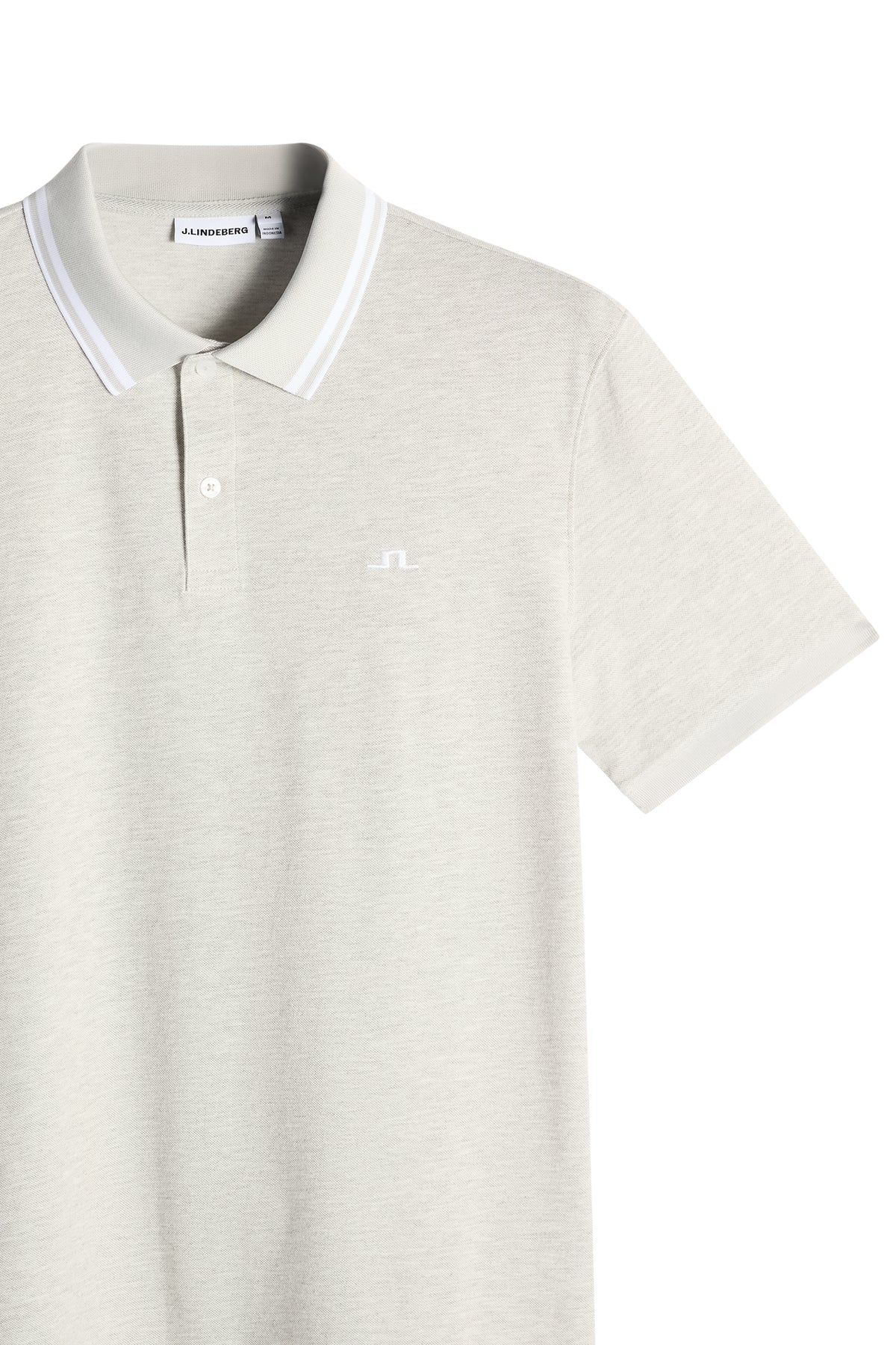 Joey Tipping Polo in Light Grey Melange by J.Lindeberg