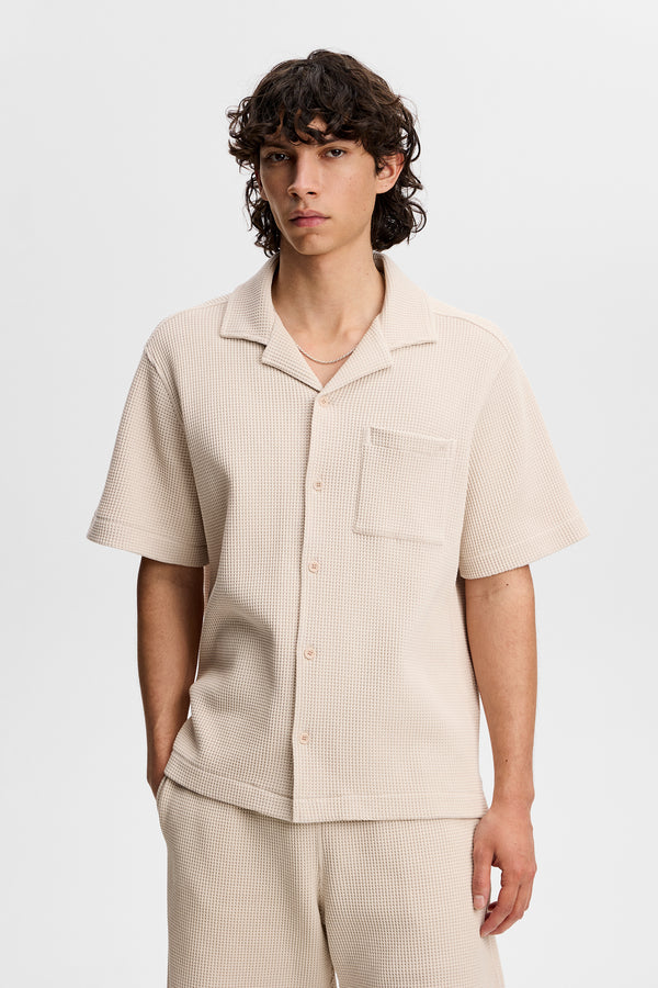 Theron Waffle Shirt / Moonbeam