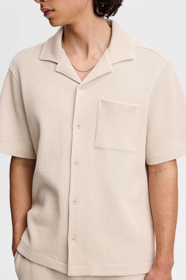 Theron Waffle Shirt / Moonbeam