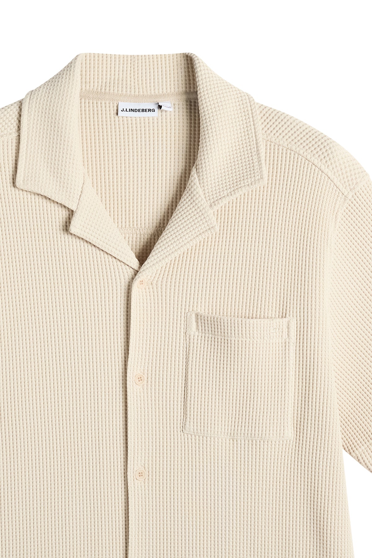 Theron Waffle Shirt in Moonbeam by J.Lindeberg