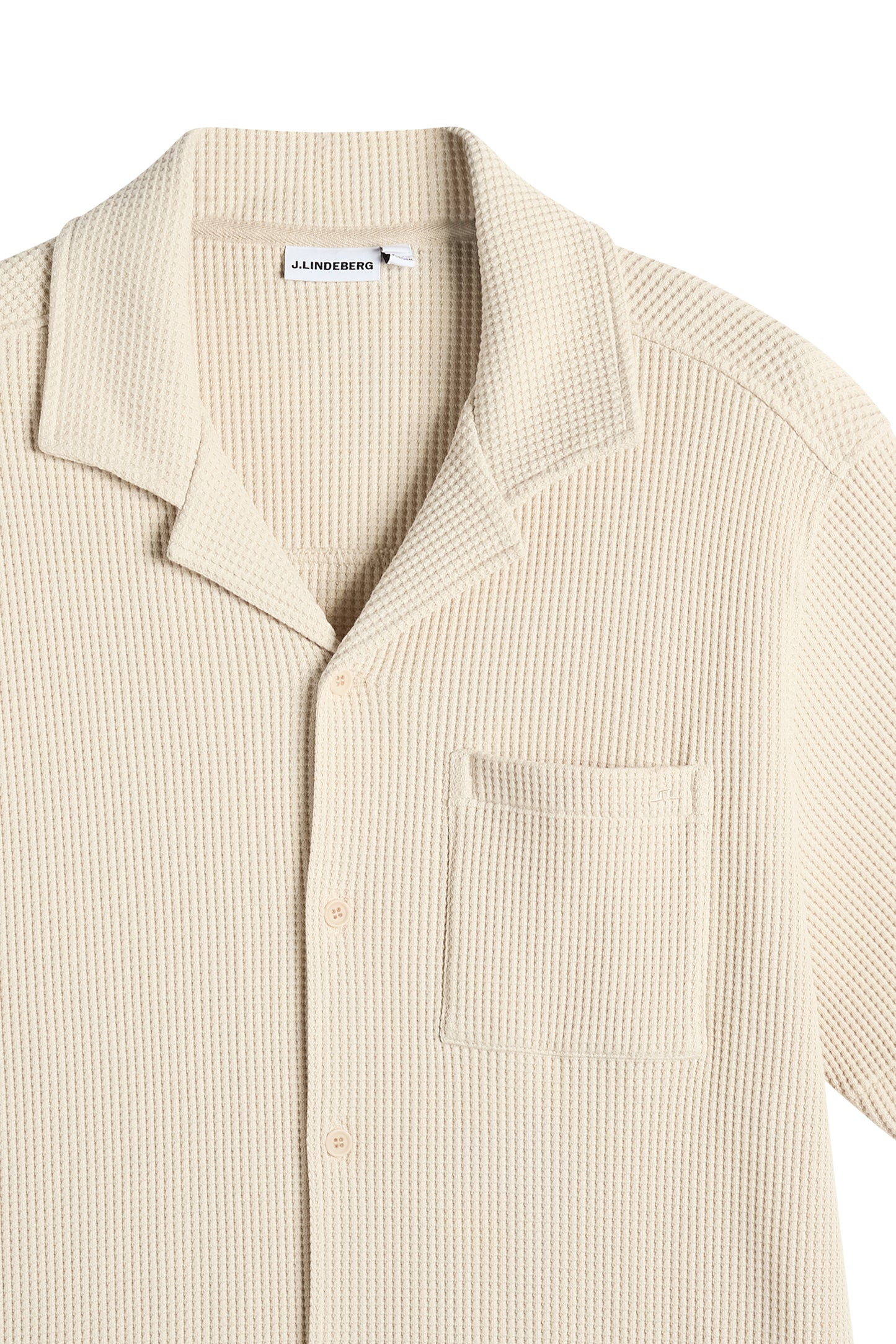 Theron Waffle Shirt in Moonbeam by J.Lindeberg