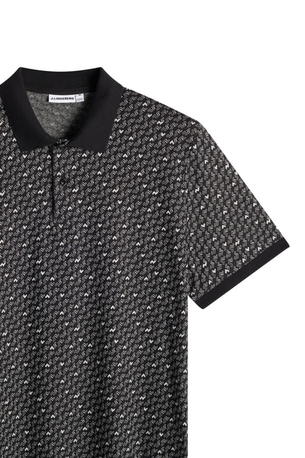 Devon Jacquard Polo / BIAS BRIDGE MICRO BLACK WHITE