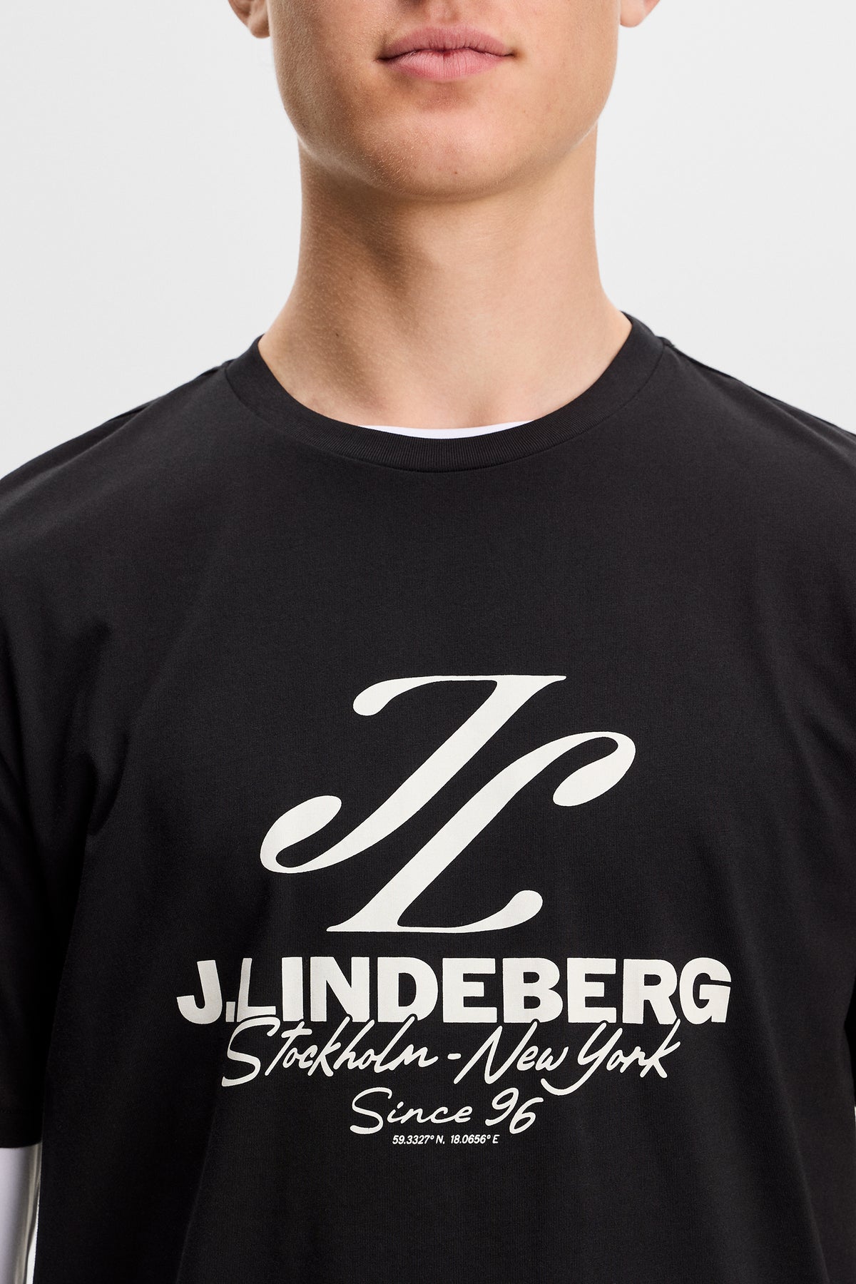 Alpha Graphic T-shirt in Black by J.Lindeberg